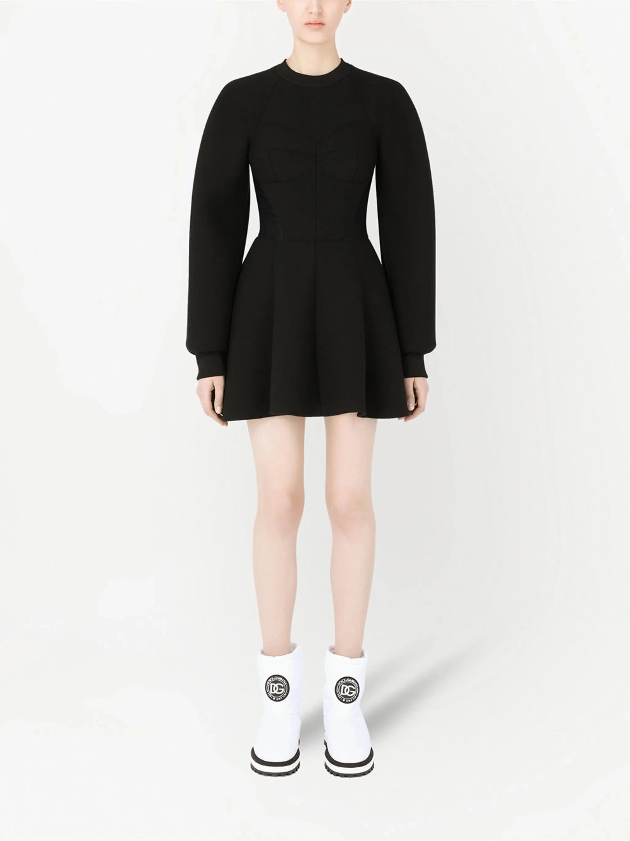 Dolce & Gabbana Flared Fitted-Waistline Dress