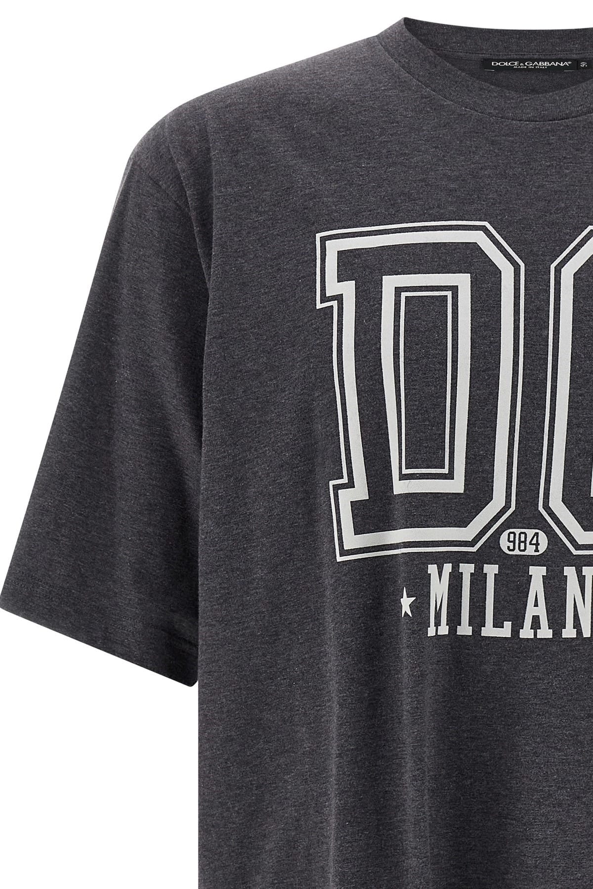 Dolce & Gabbana Dolce & Gabbana Flocked Print T-Shirt