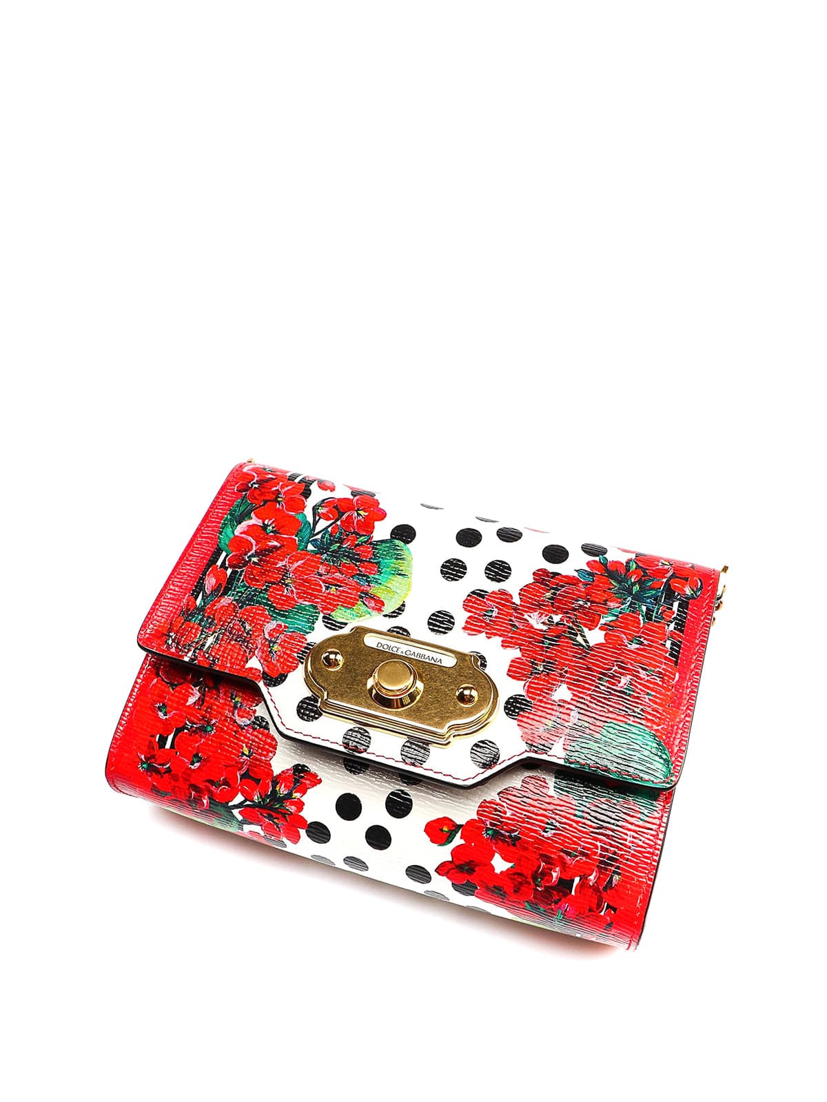 Dolce & Gabbana Floral And Polka-Dot Print Crossbody Bag