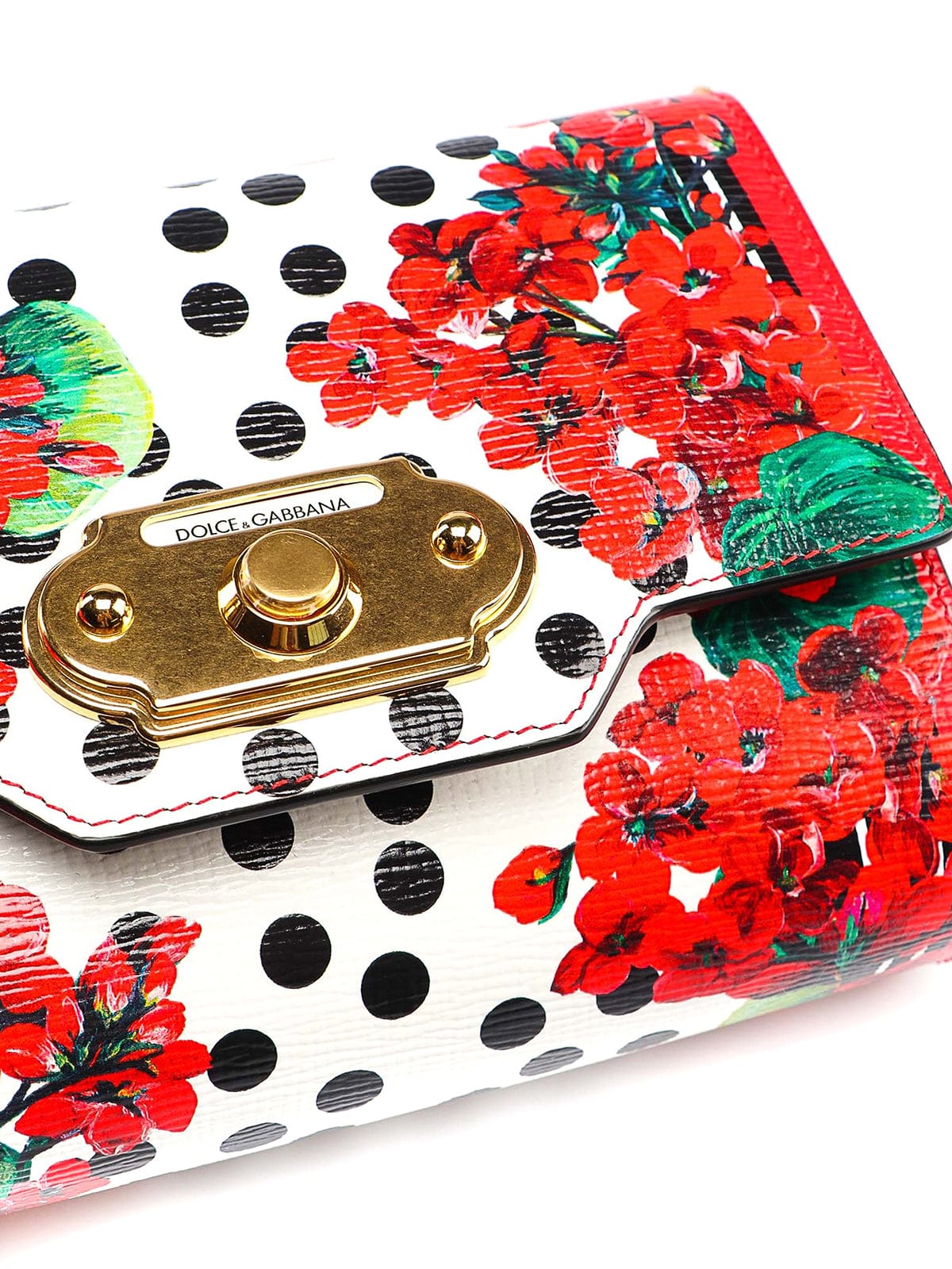 Dolce & Gabbana Floral And Polka-Dot Print Crossbody Bag