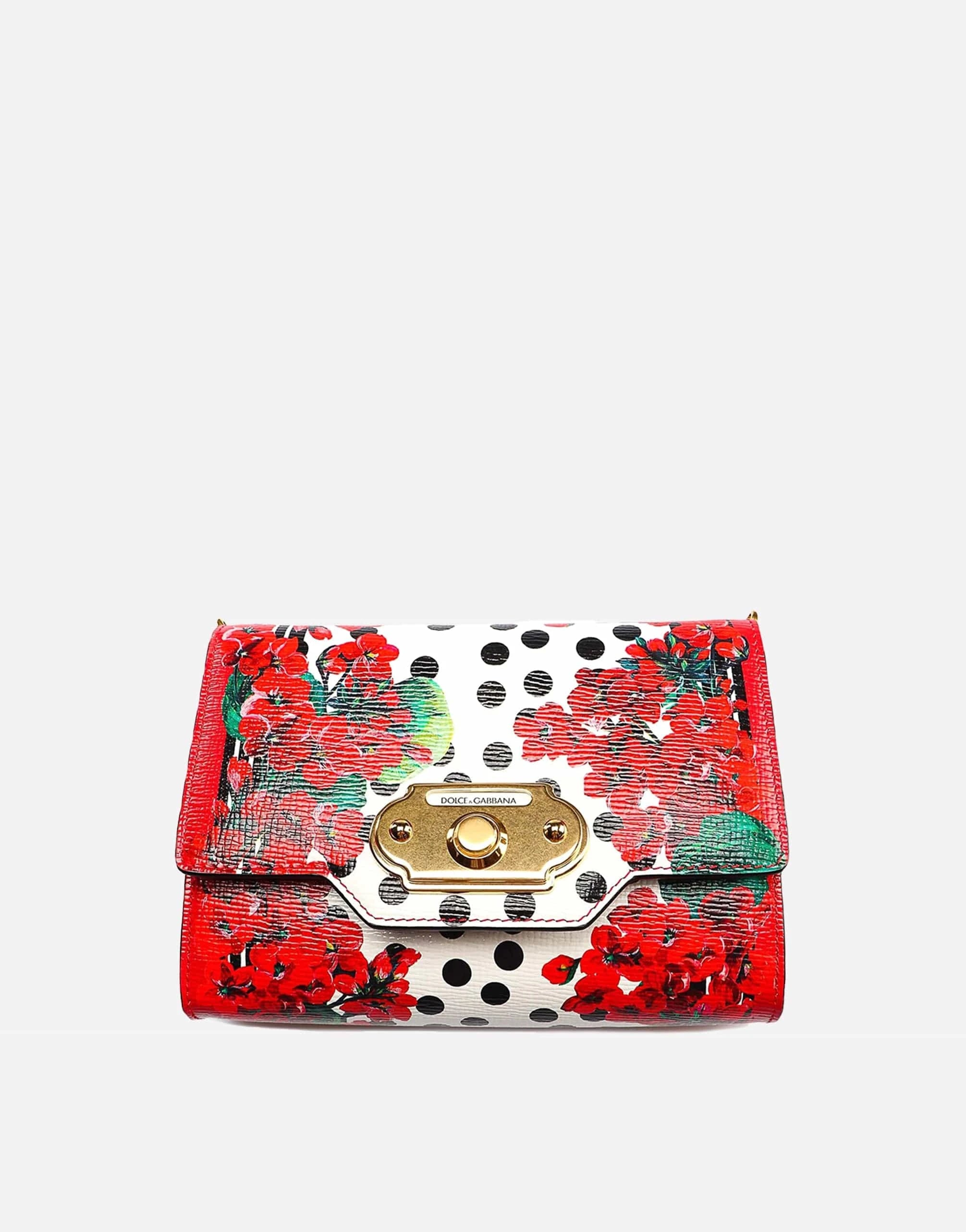 Dolce & Gabbana Floral And Polka-Dot Print Crossbody Bag