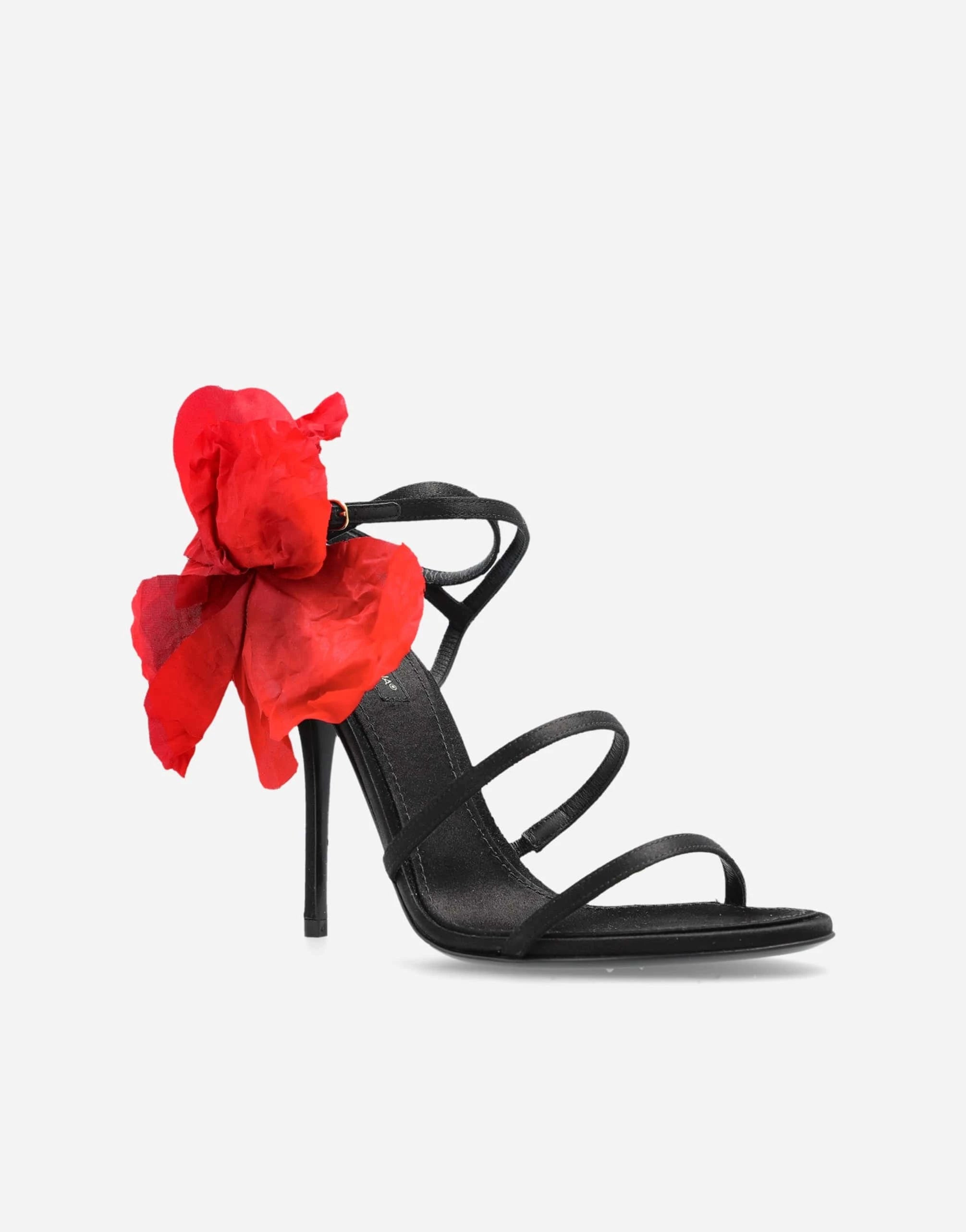 Dolce & Gabbana Floral Applique Heeled Sandals