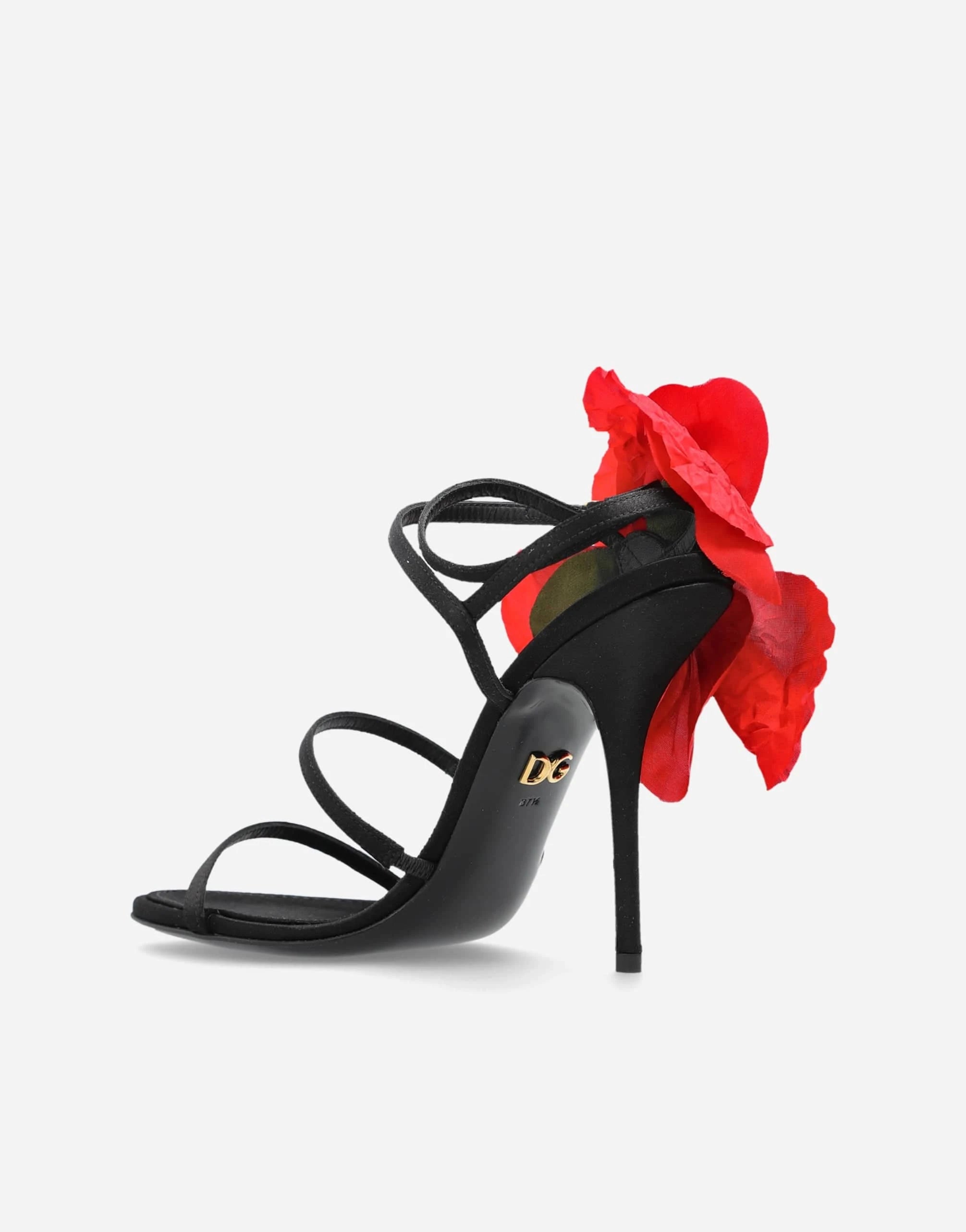 Dolce & Gabbana Floral Applique Heeled Sandals