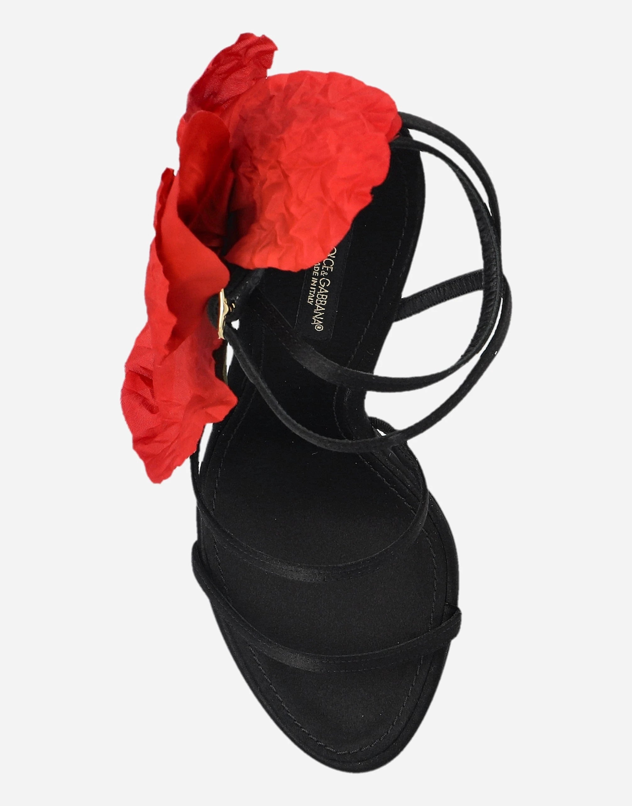 Dolce & Gabbana Floral Applique Heeled Sandals