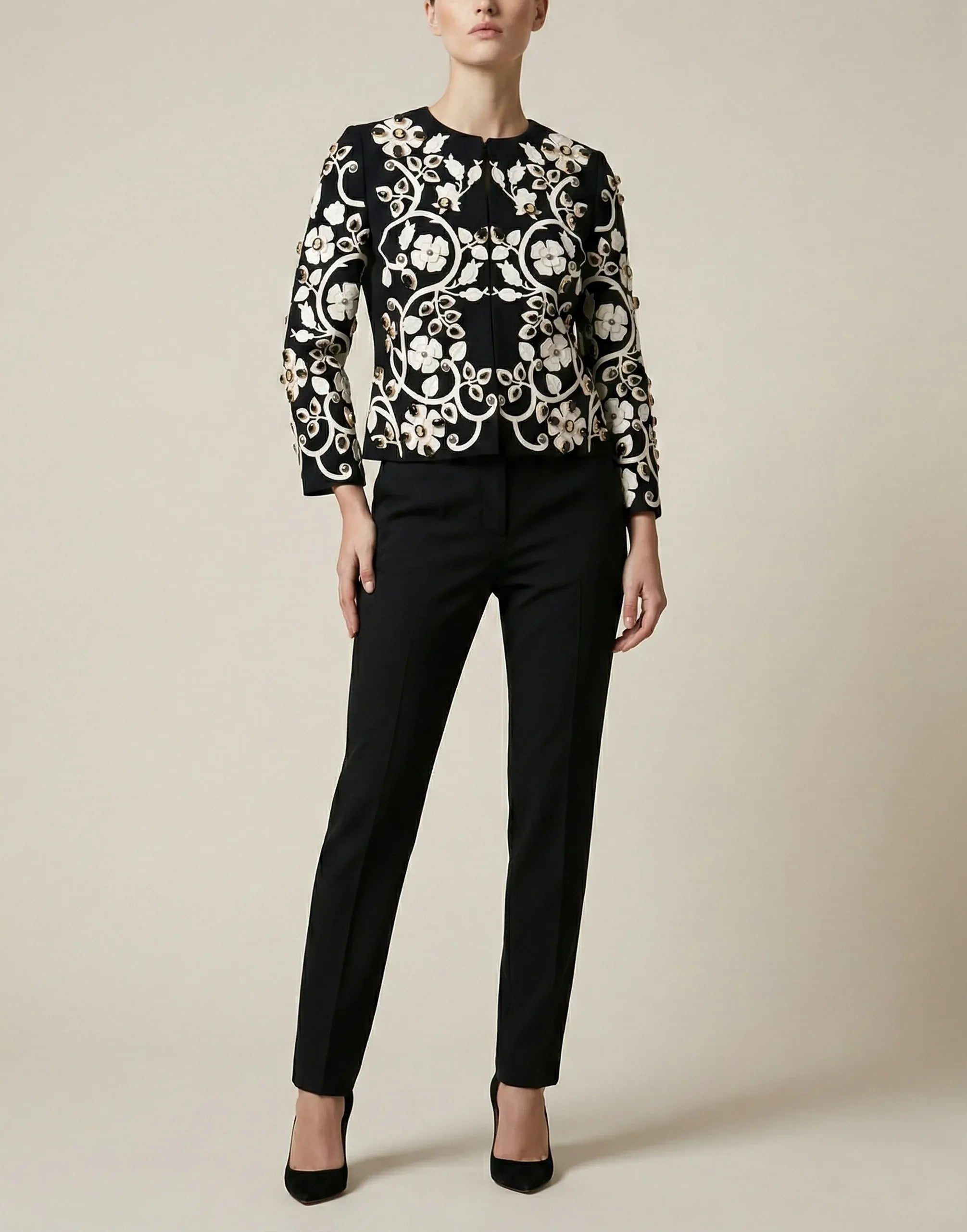 Dolce & Gabbana Floral Appliqué Jacket