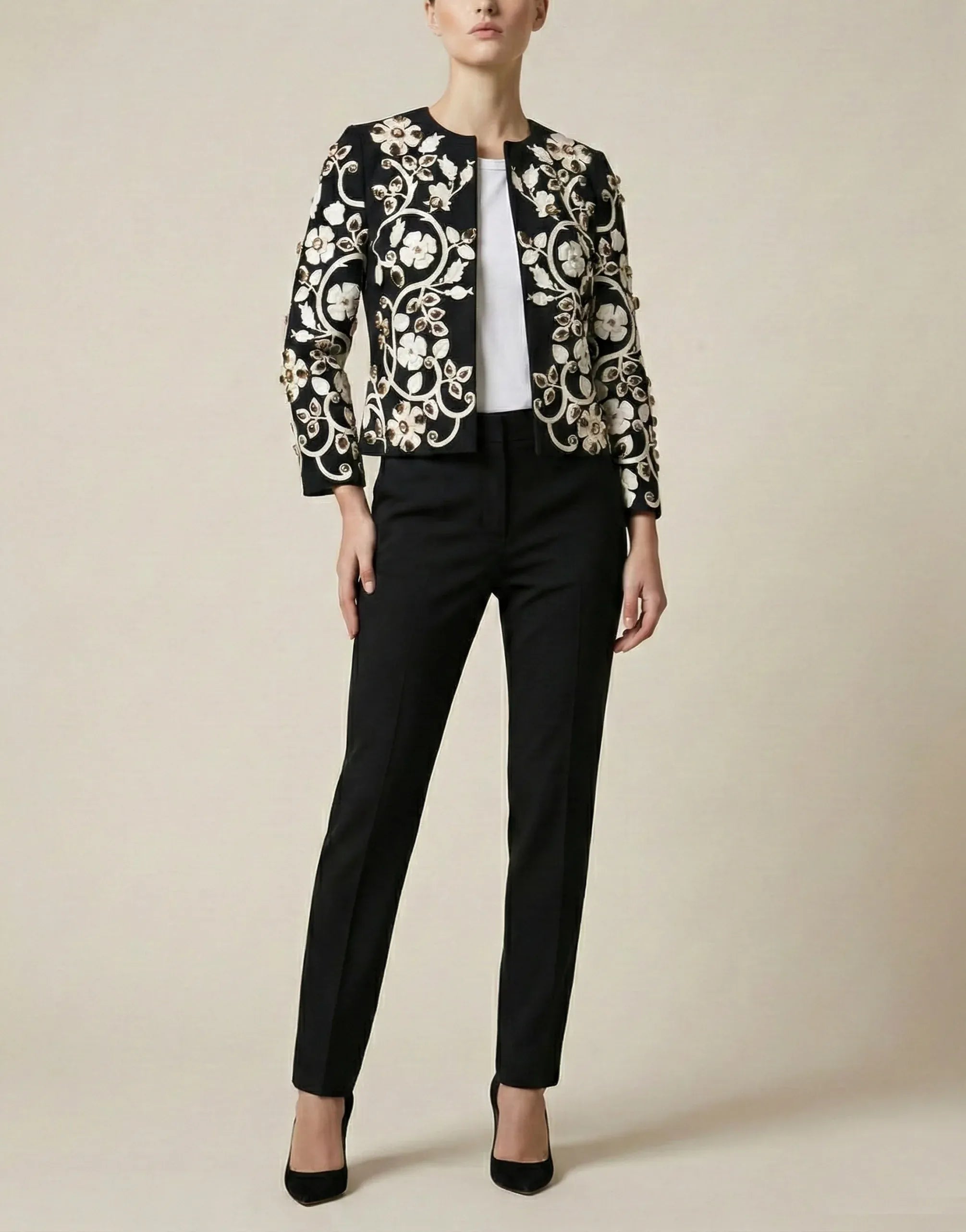 Dolce & Gabbana Floral Appliqué Jacket