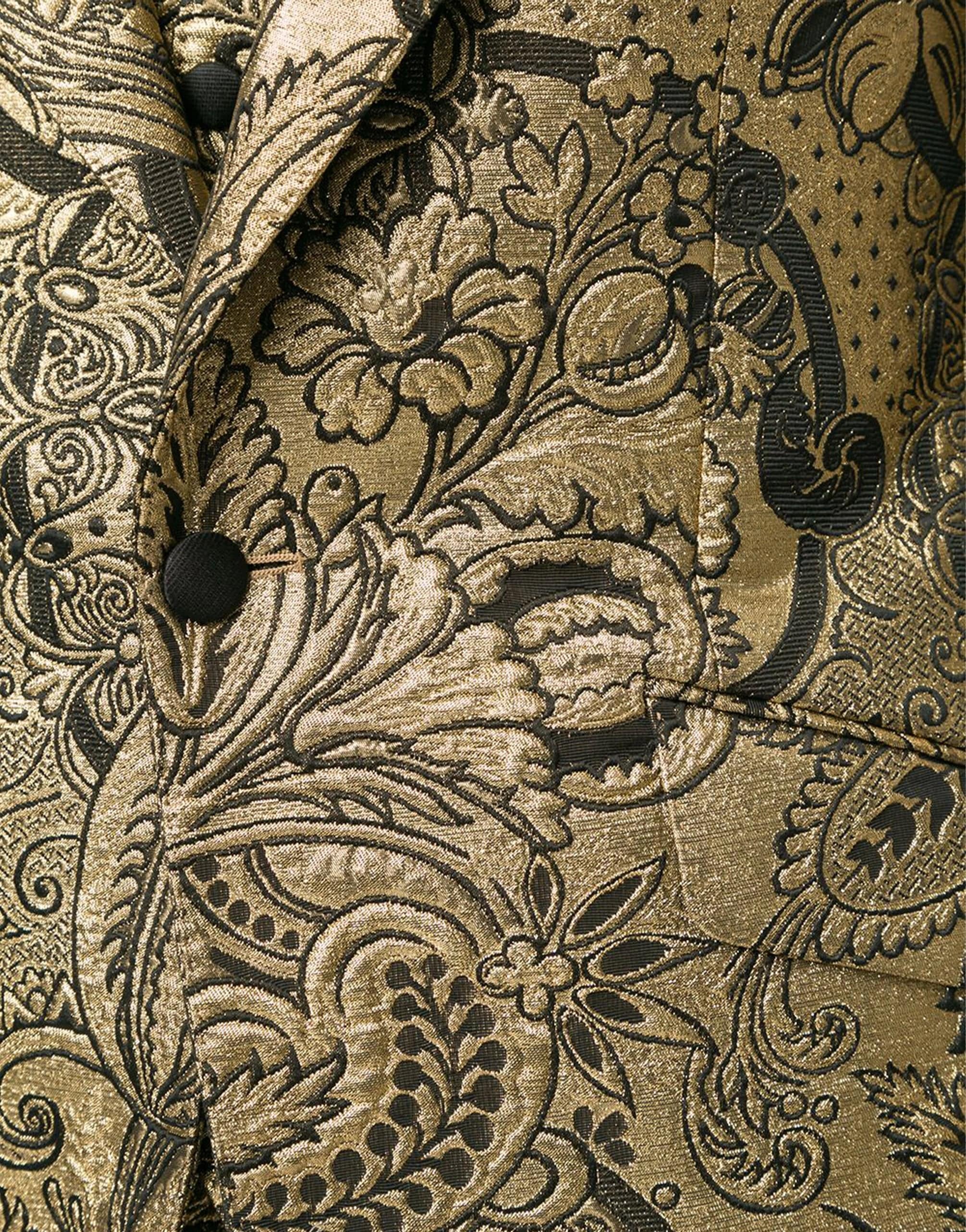 Dolce & Gabbana Floral Brocade Single Breasted Blazer