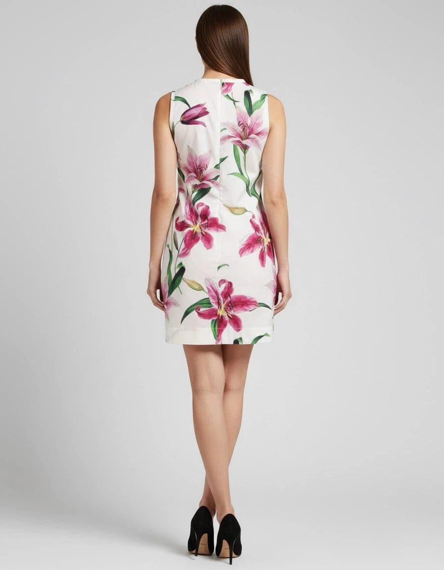 Dolce & Gabbana Floral Cotton Sleeveless Mini Dress