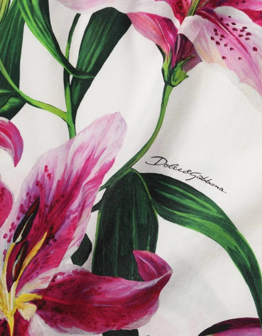 Dolce & Gabbana Floral Cotton Sleeveless Mini Dress