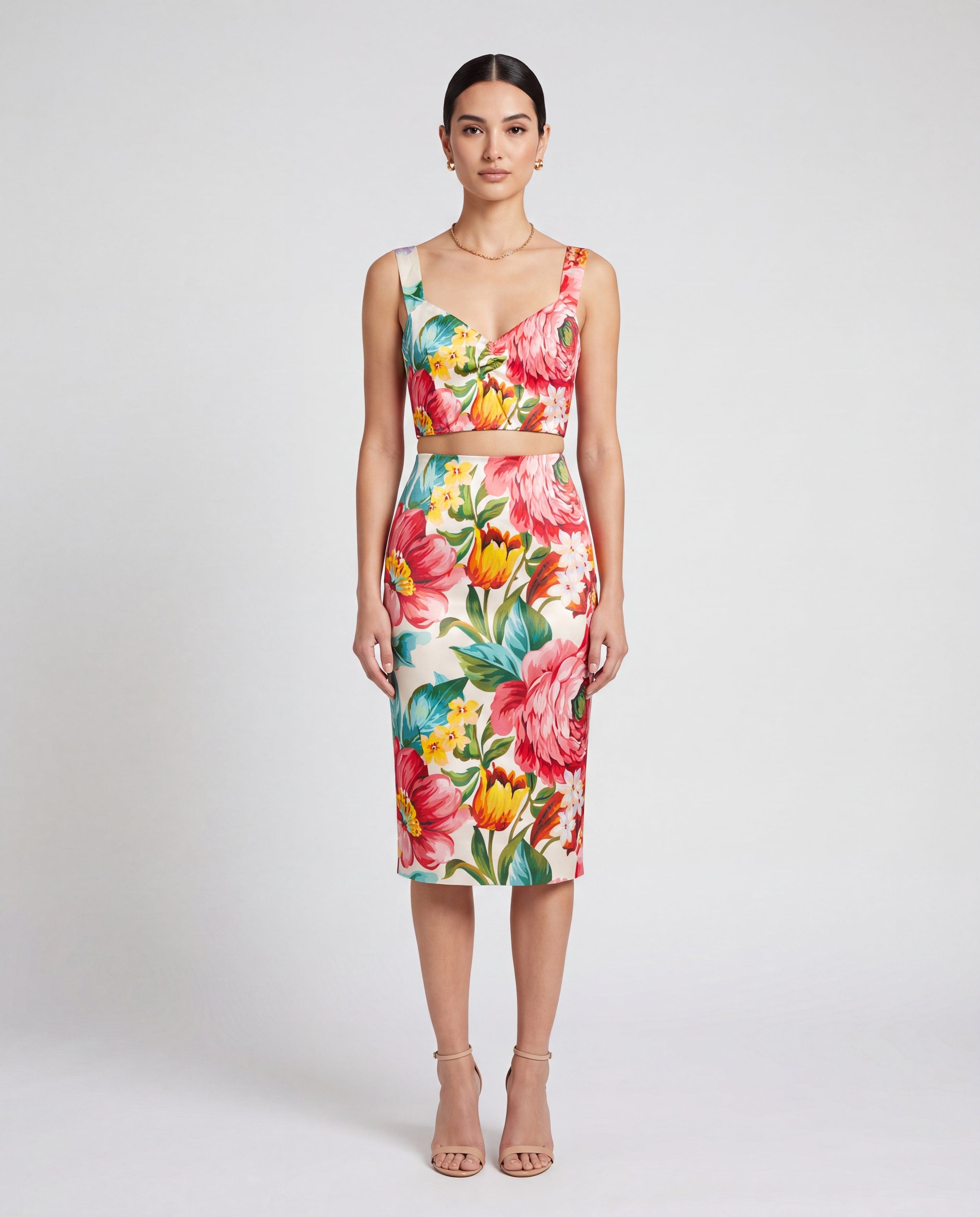 Top corto floreale Dolce & Gabbana