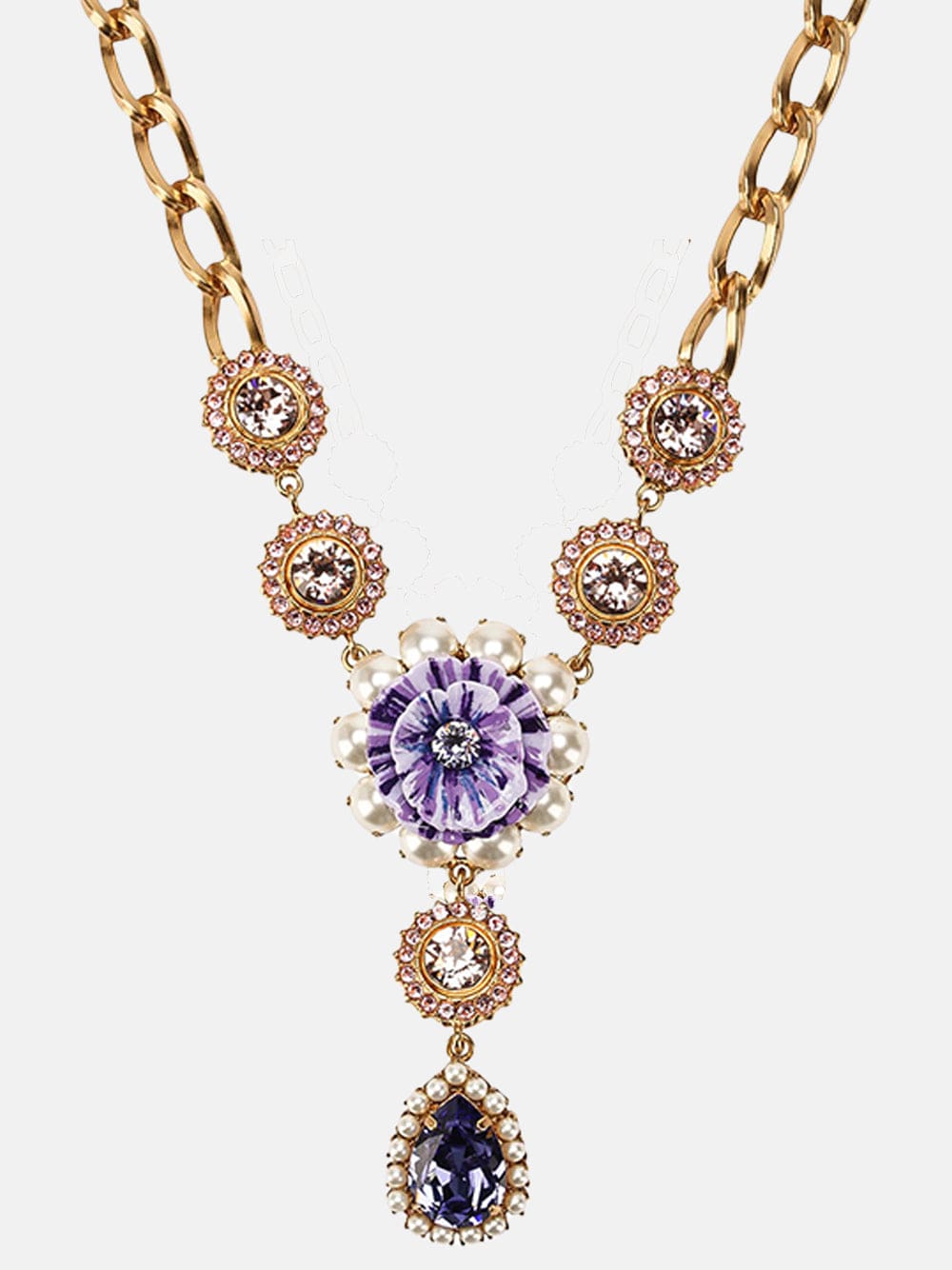 Dolce & Gabbana Floral Crystal-Embellished Necklace