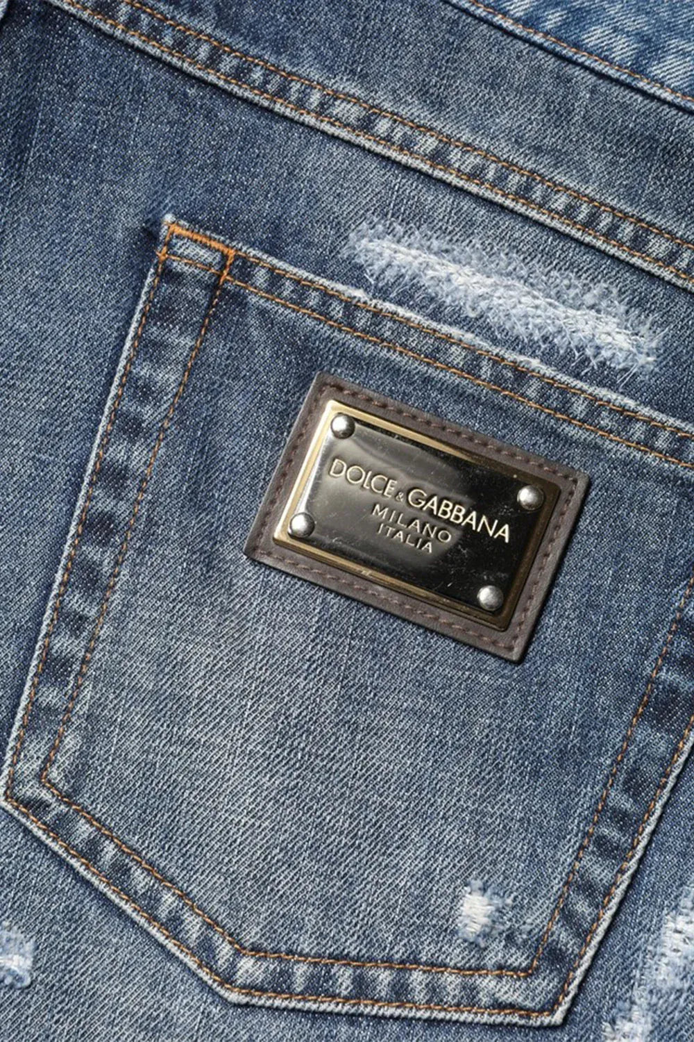 Dolce & Gabbana Floral Embroidery Denim Shorts