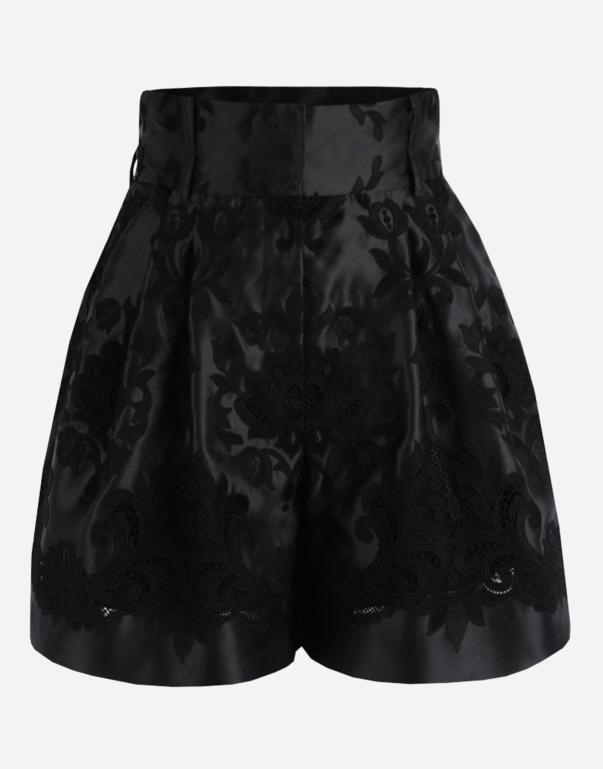 Dolce & Gabbana Floral Embroidery Silk Shorts