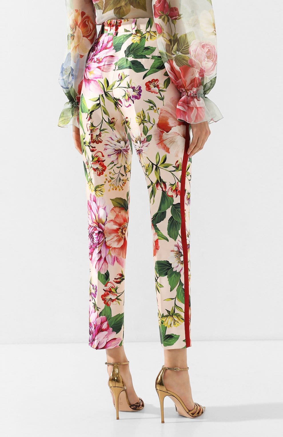 Dolce & Gabbana Floral High-Waist Trousers