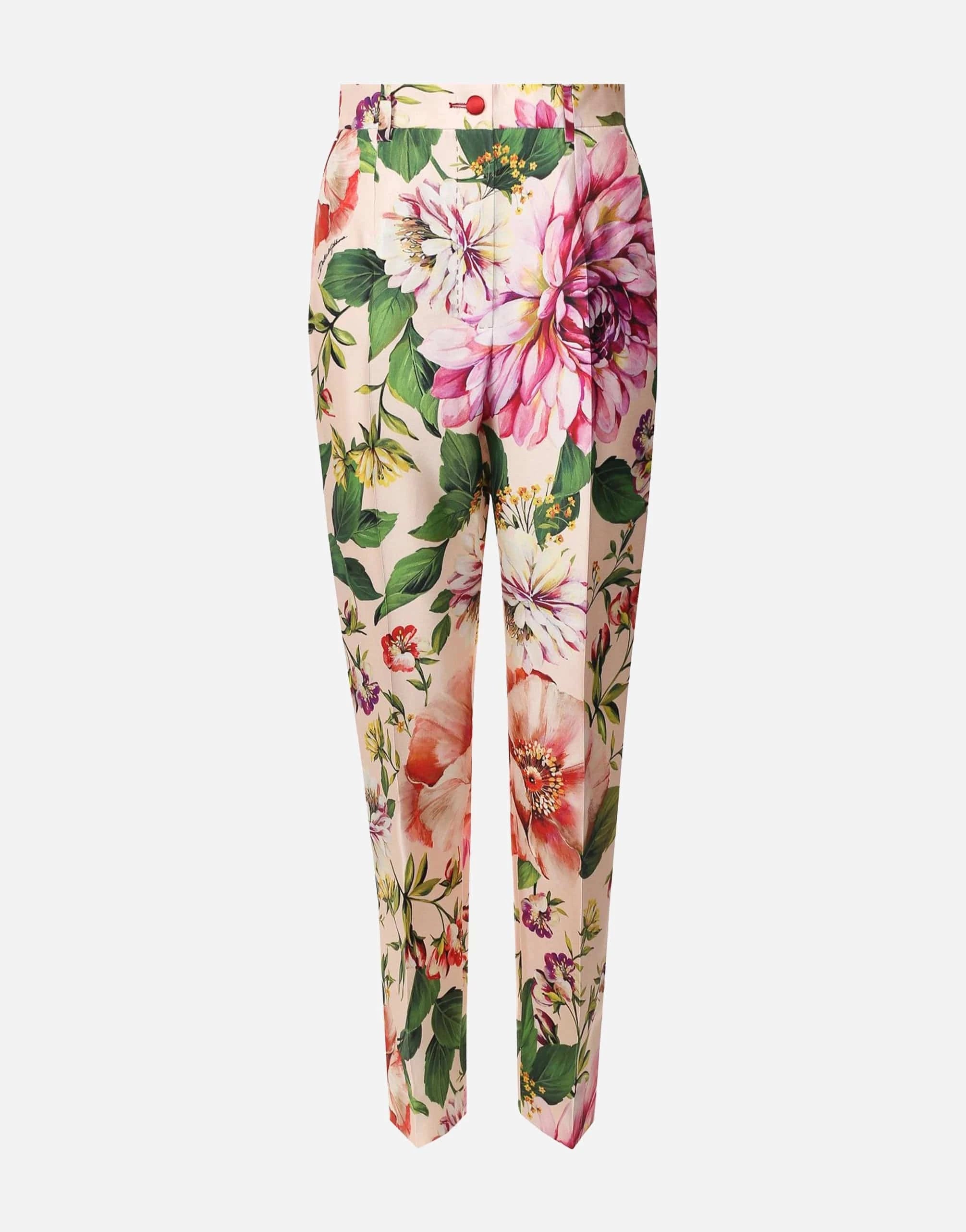 Dolce & Gabbana Floral High-Waist Trousers