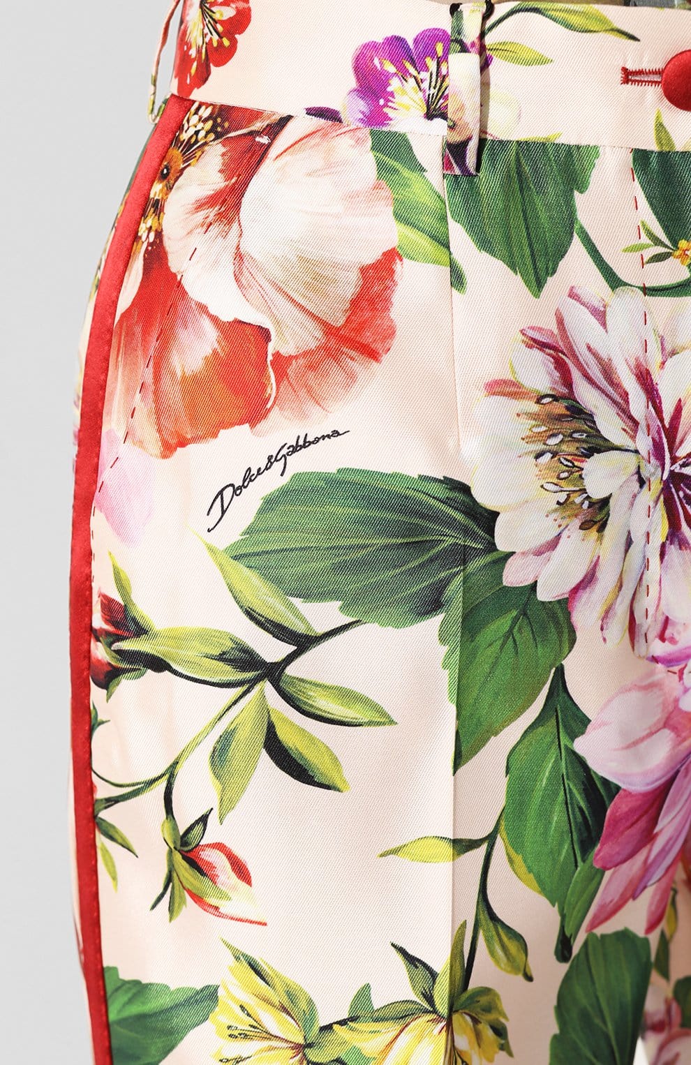 Dolce & Gabbana Floral High-Waist Trousers