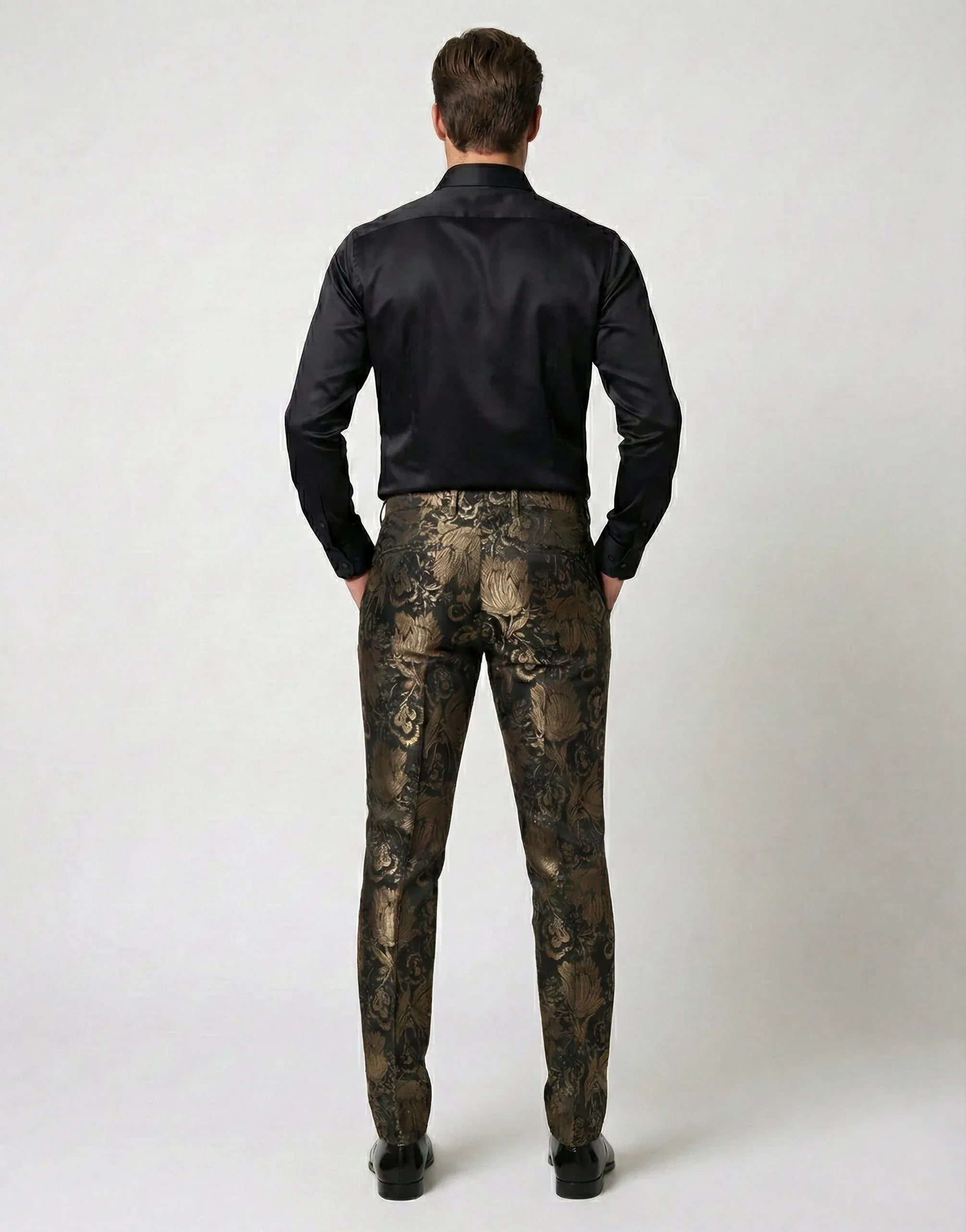 Dolce & Gabbana Floral Jacquard Brocade Trousers