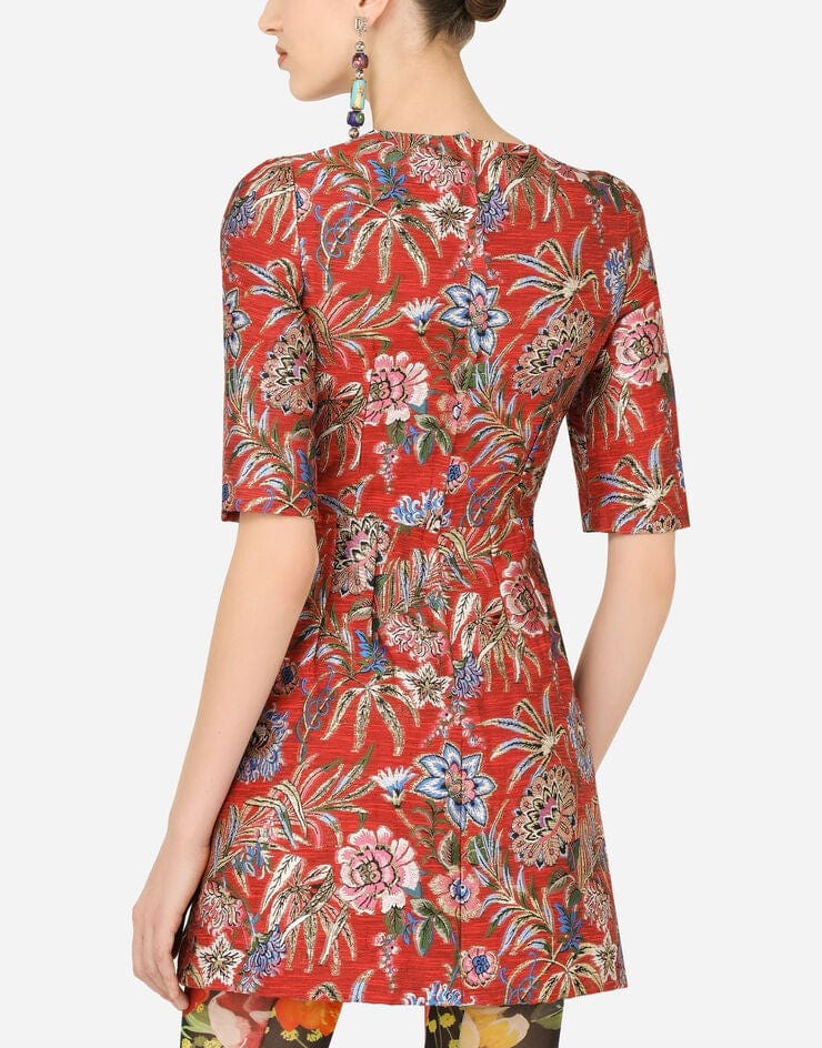 Dolce & Gabbana Floral Jacquard Short Dress