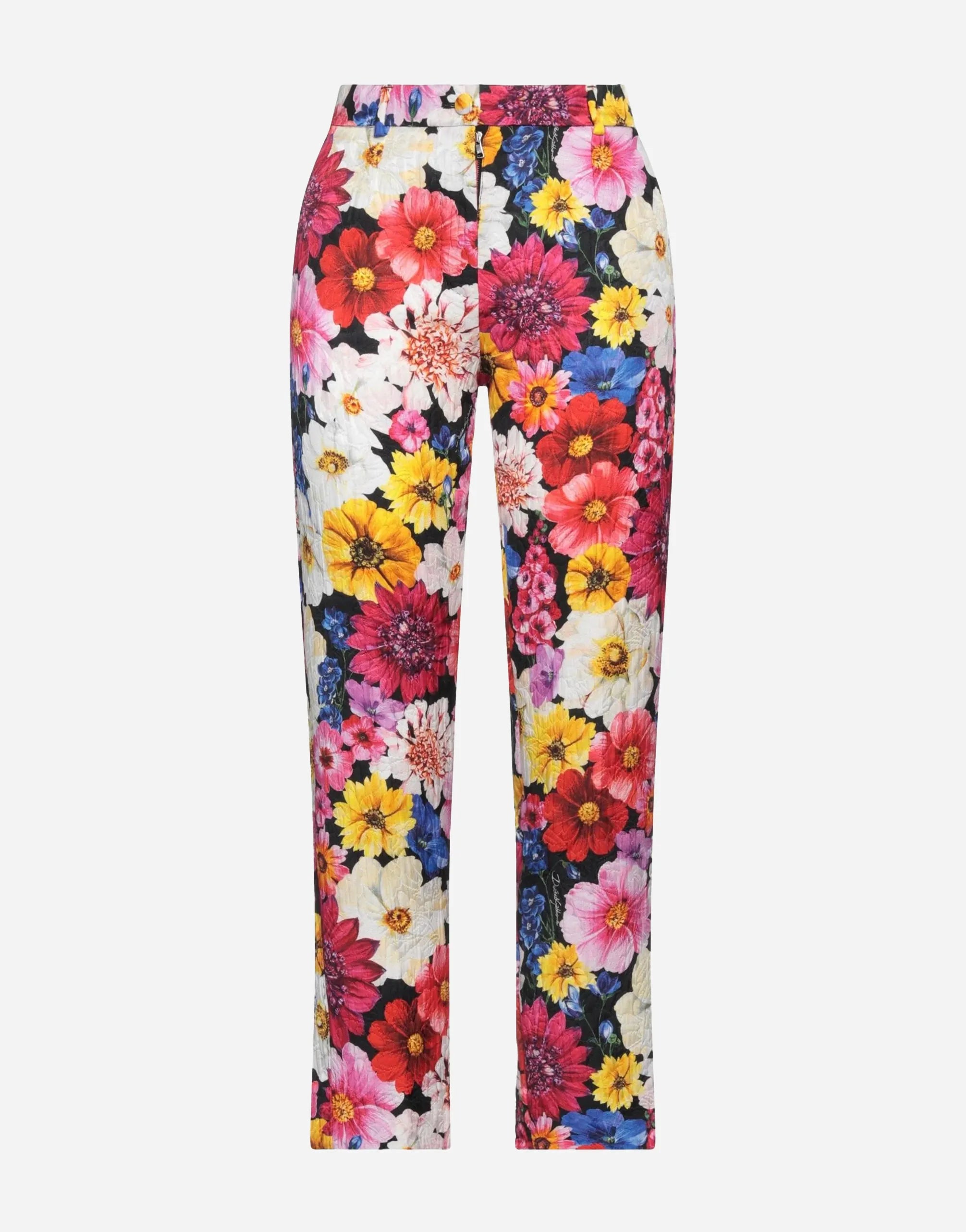 Dolce & Gabbana Floral Jacquard Slim Trousers