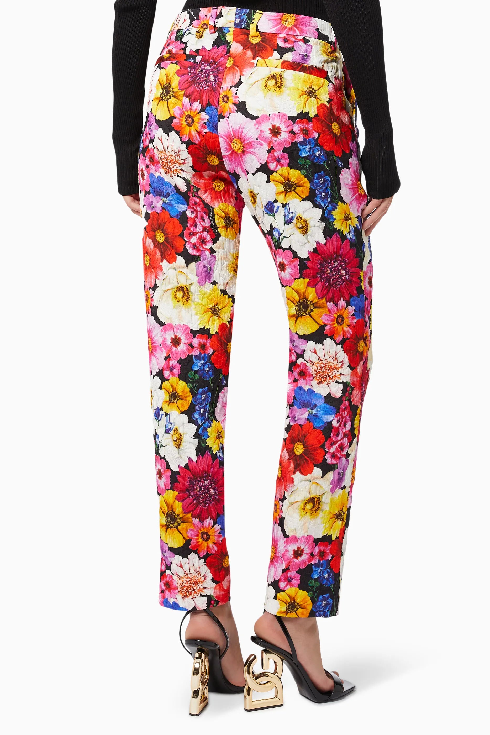 Dolce & Gabbana Floral Jacquard Slim Trousers