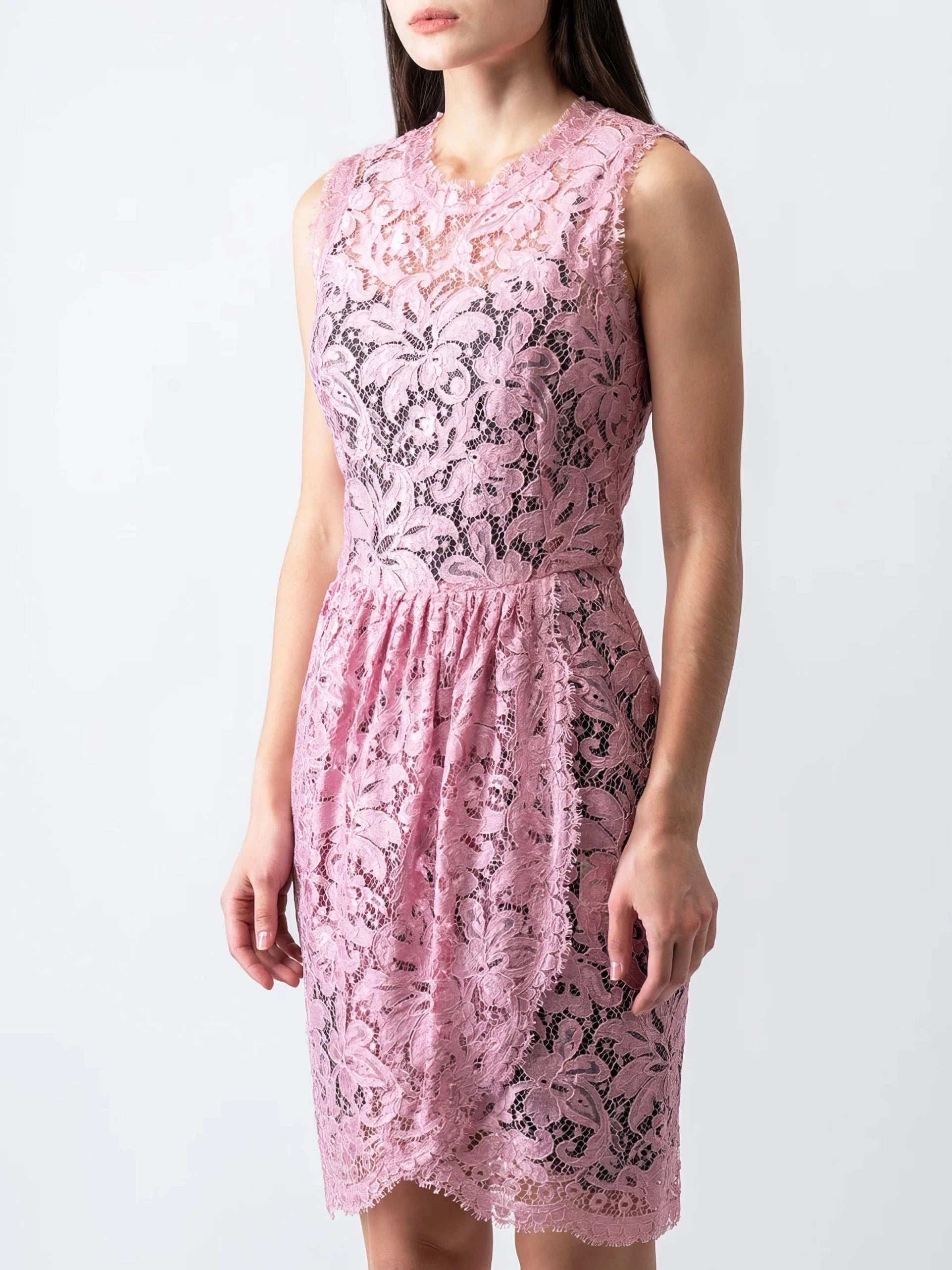 Dolce & Gabbana Floral Lace Sleeveless Minidress