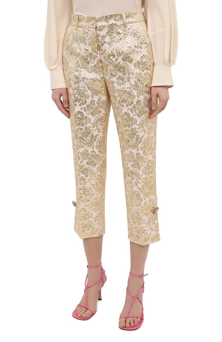 Dolce & Gabbana Floral Lamé Trousers