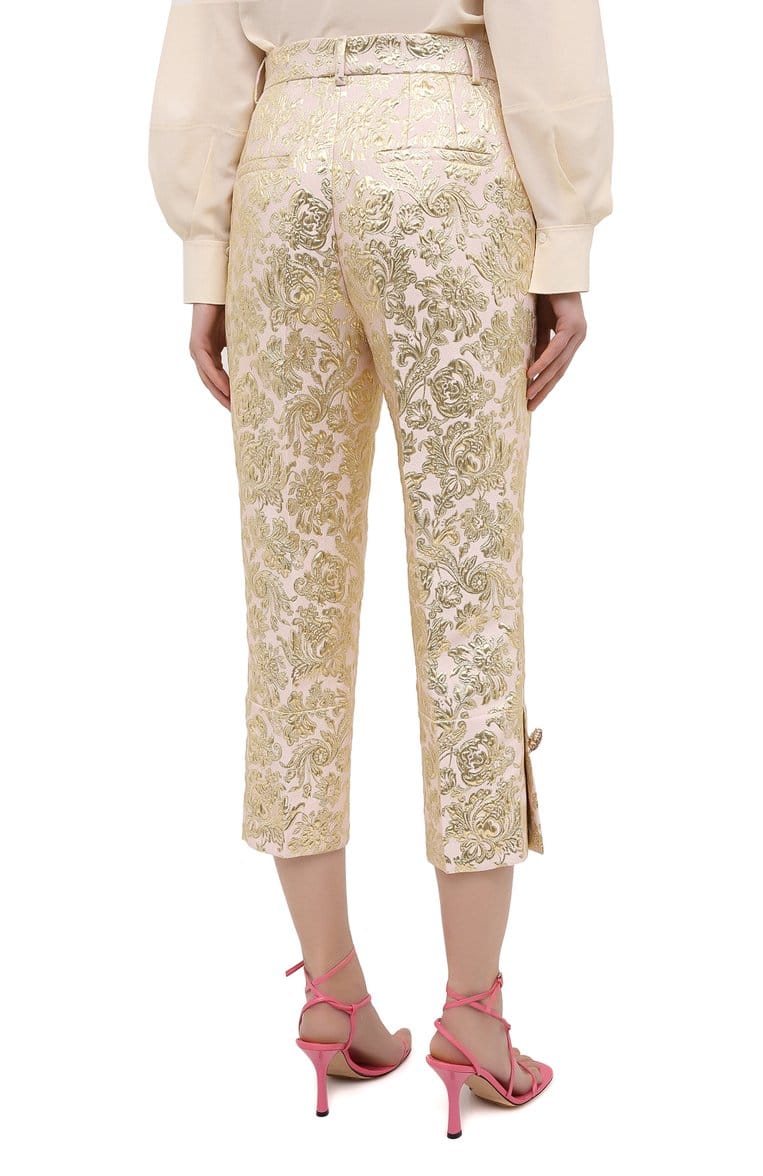 Dolce & Gabbana Floral Lamé Trousers