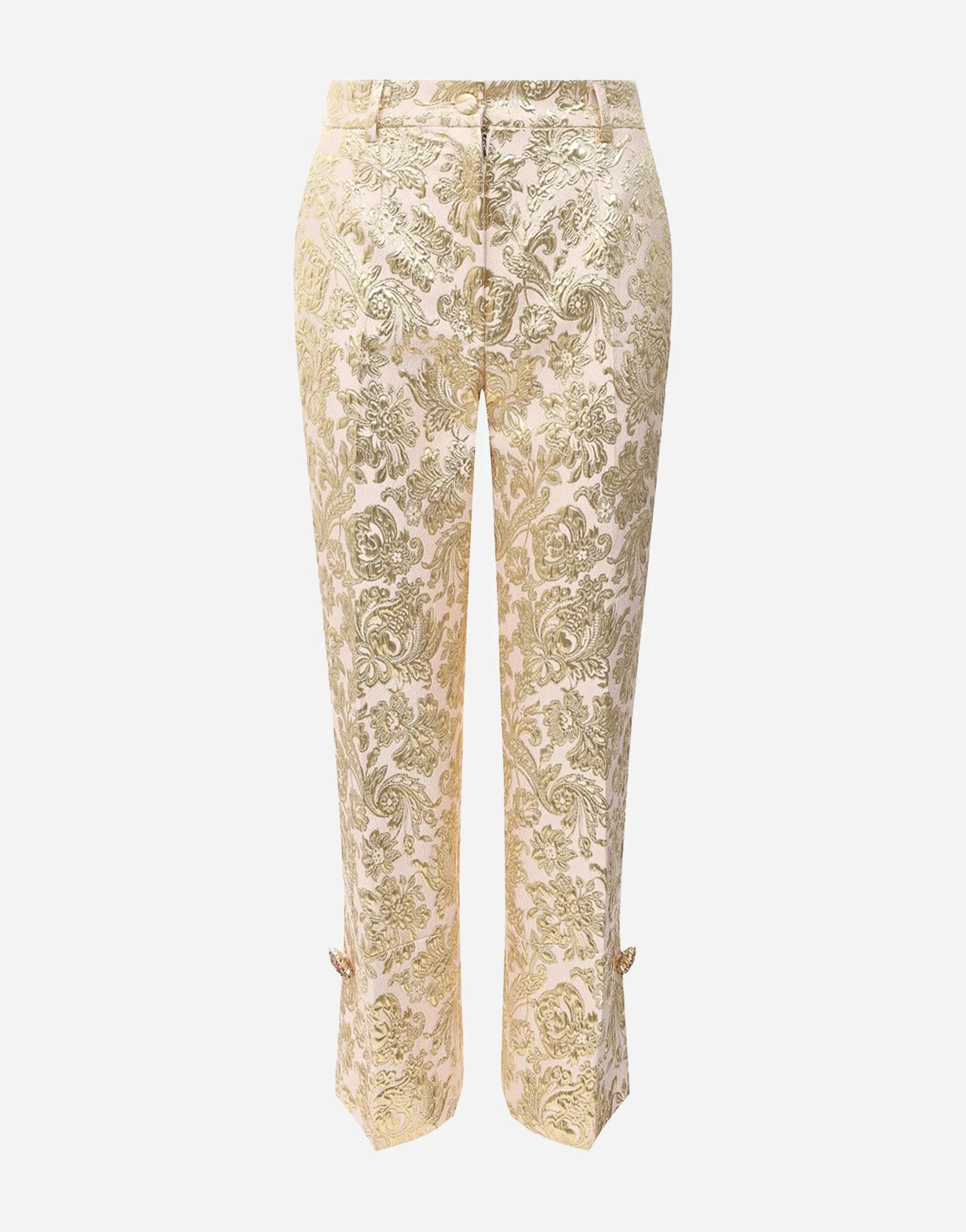Dolce & Gabbana Floral Lamé Trousers