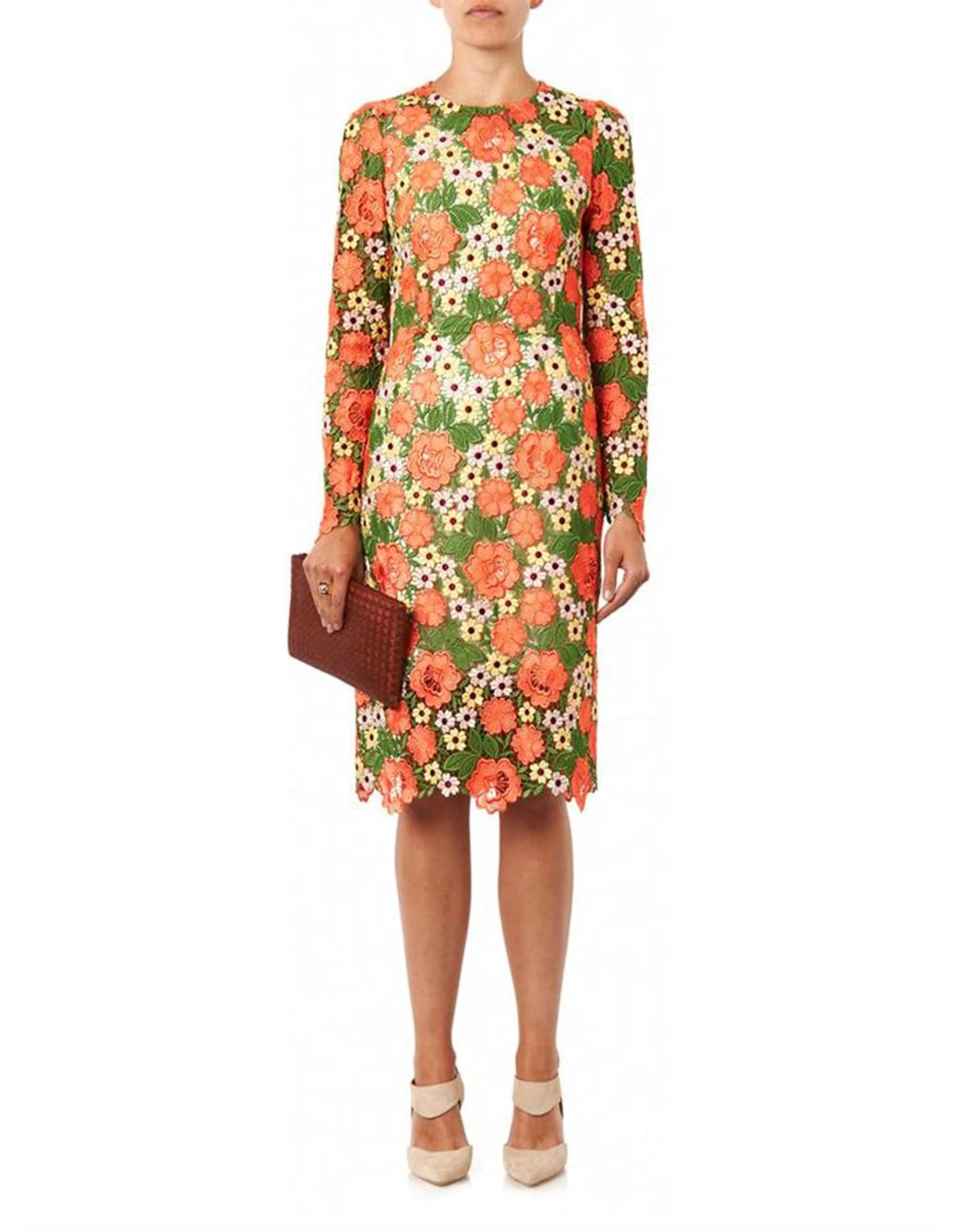 Dolce & Gabbana Floral Macramé Lace Dress