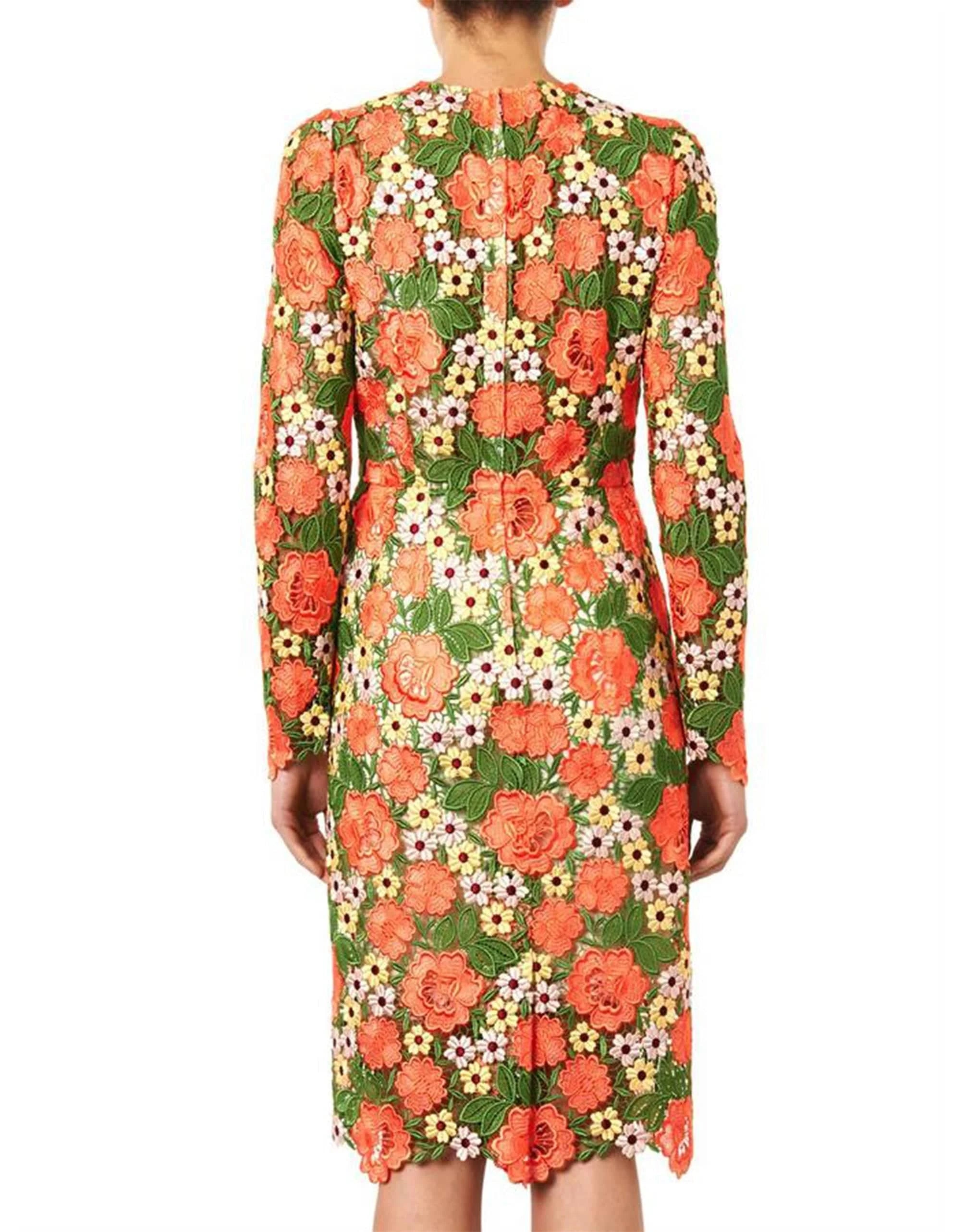 Dolce & Gabbana Floral Macramé Lace Dress