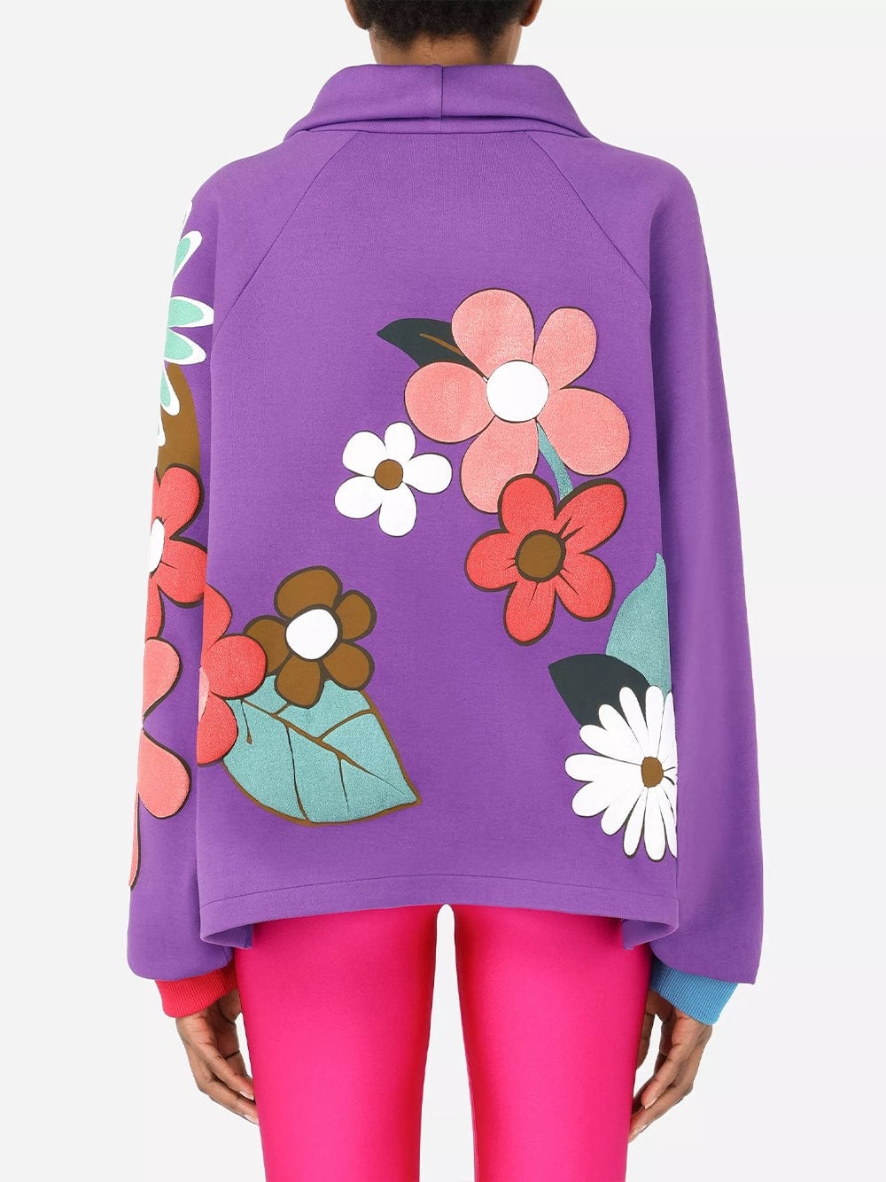 Dolce & Gabbana Floral Patches Jersey Hoodie