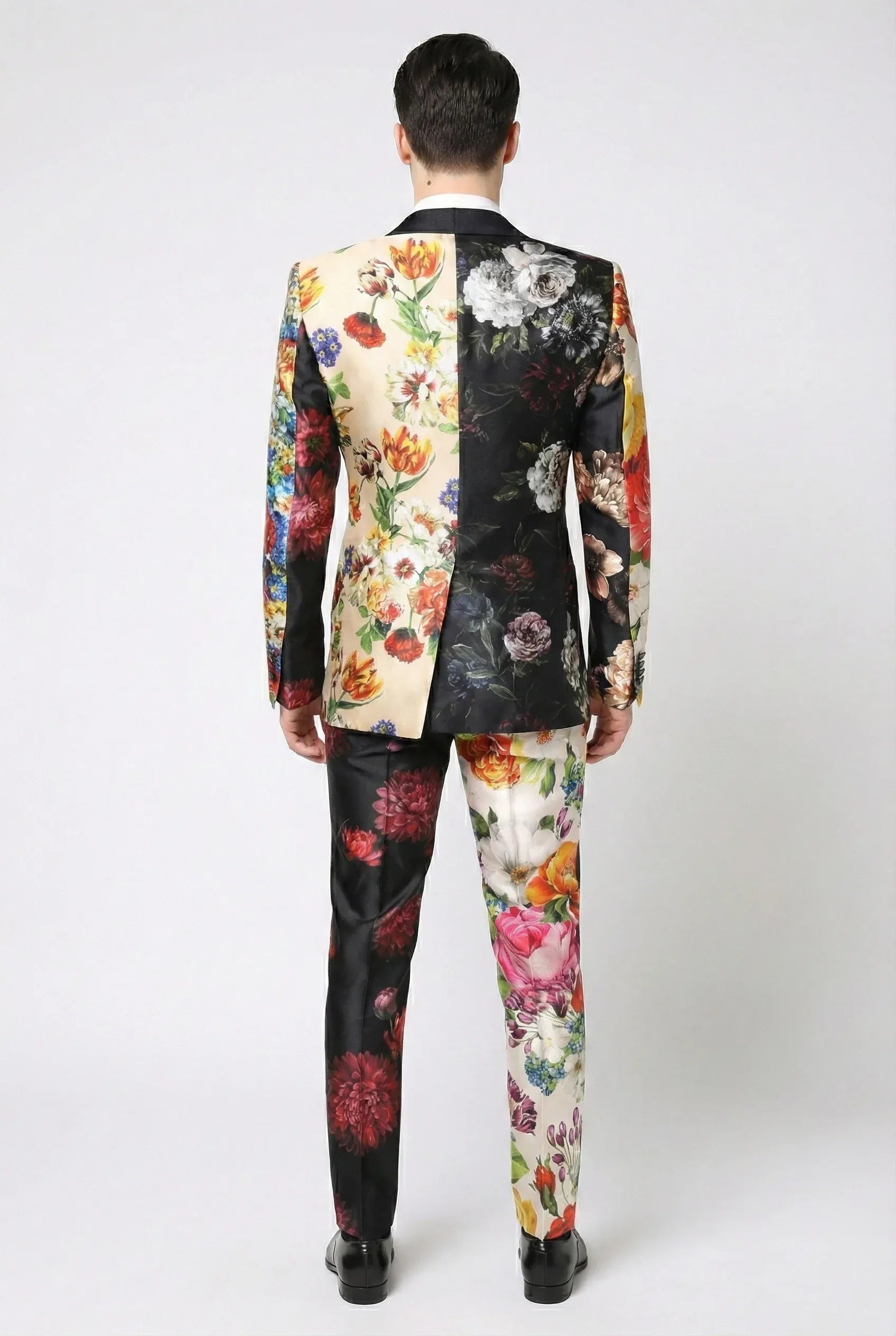 Dolce & Gabbana Floral Patchwork Sicilia-Fit Three-Piece Silk Suit