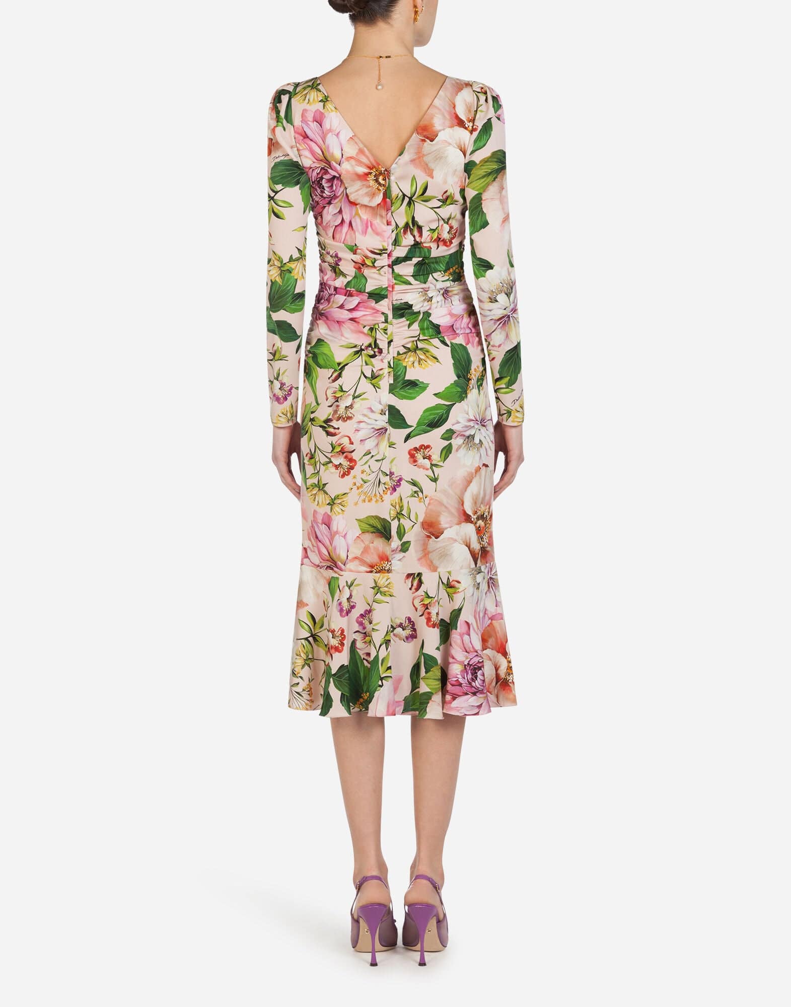 Dolce & Gabbana Floral-Print Bustier Dress