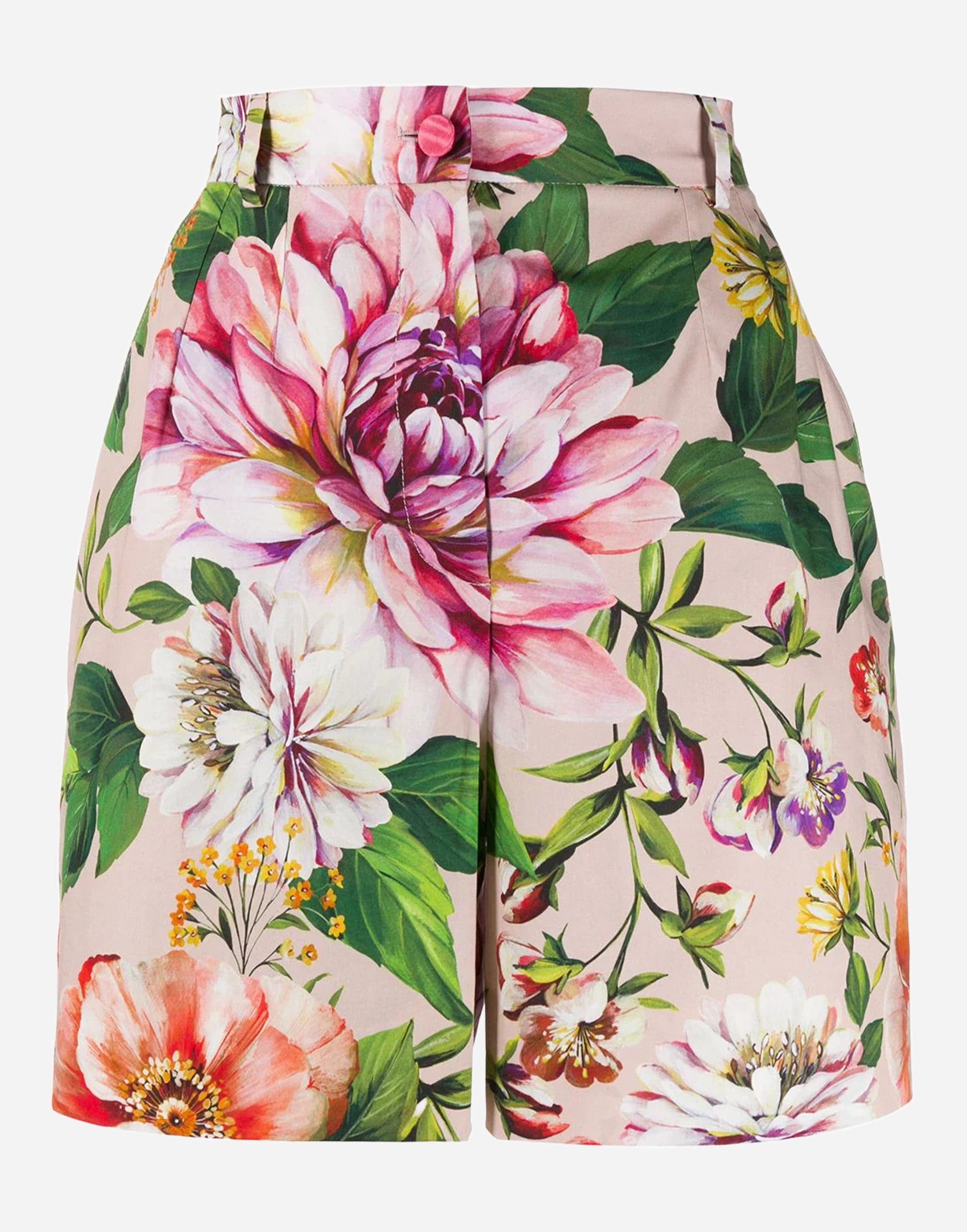 Floral Print Cotton Shorts