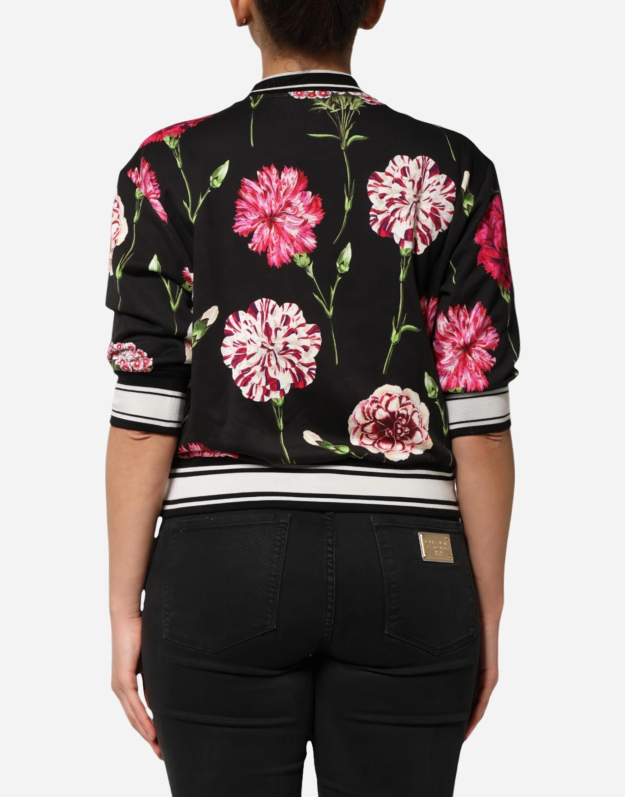 Dolce & Gabbana Floral-Print Cotton Sweater