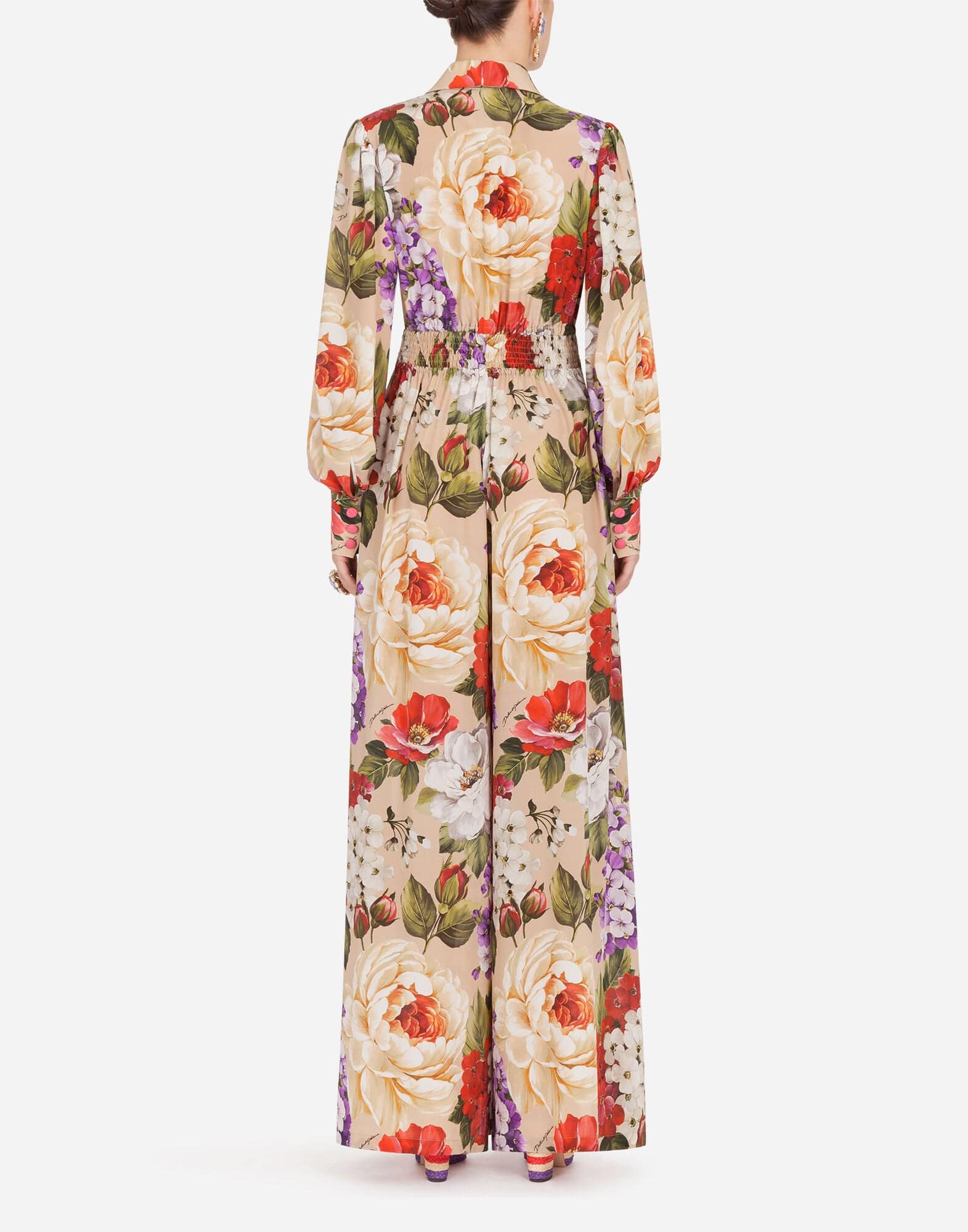 Dolce & Gabbana Floral-Print Crepe De Chine Jumpsuit