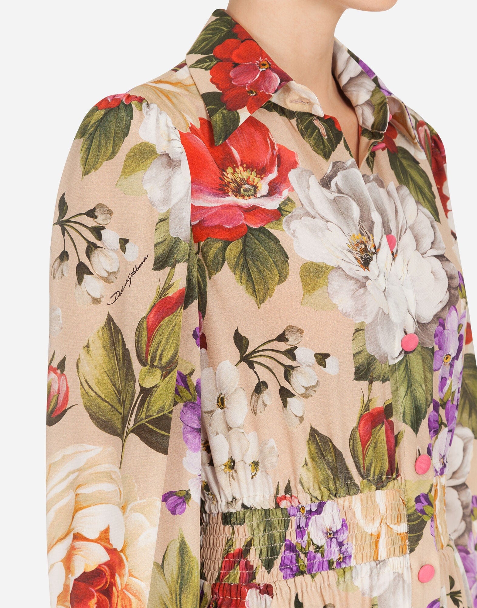 Dolce & Gabbana Floral-Print Crepe De Chine Jumpsuit
