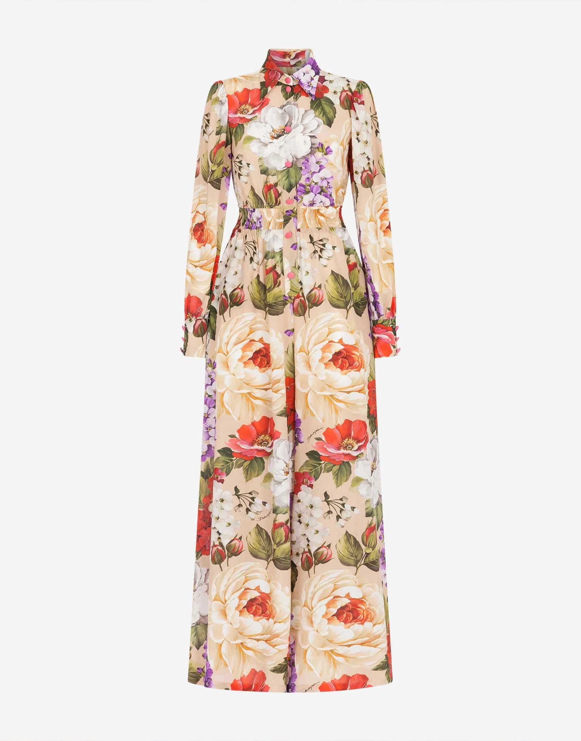 Dolce & Gabbana Floral-Print Crepe De Chine Jumpsuit