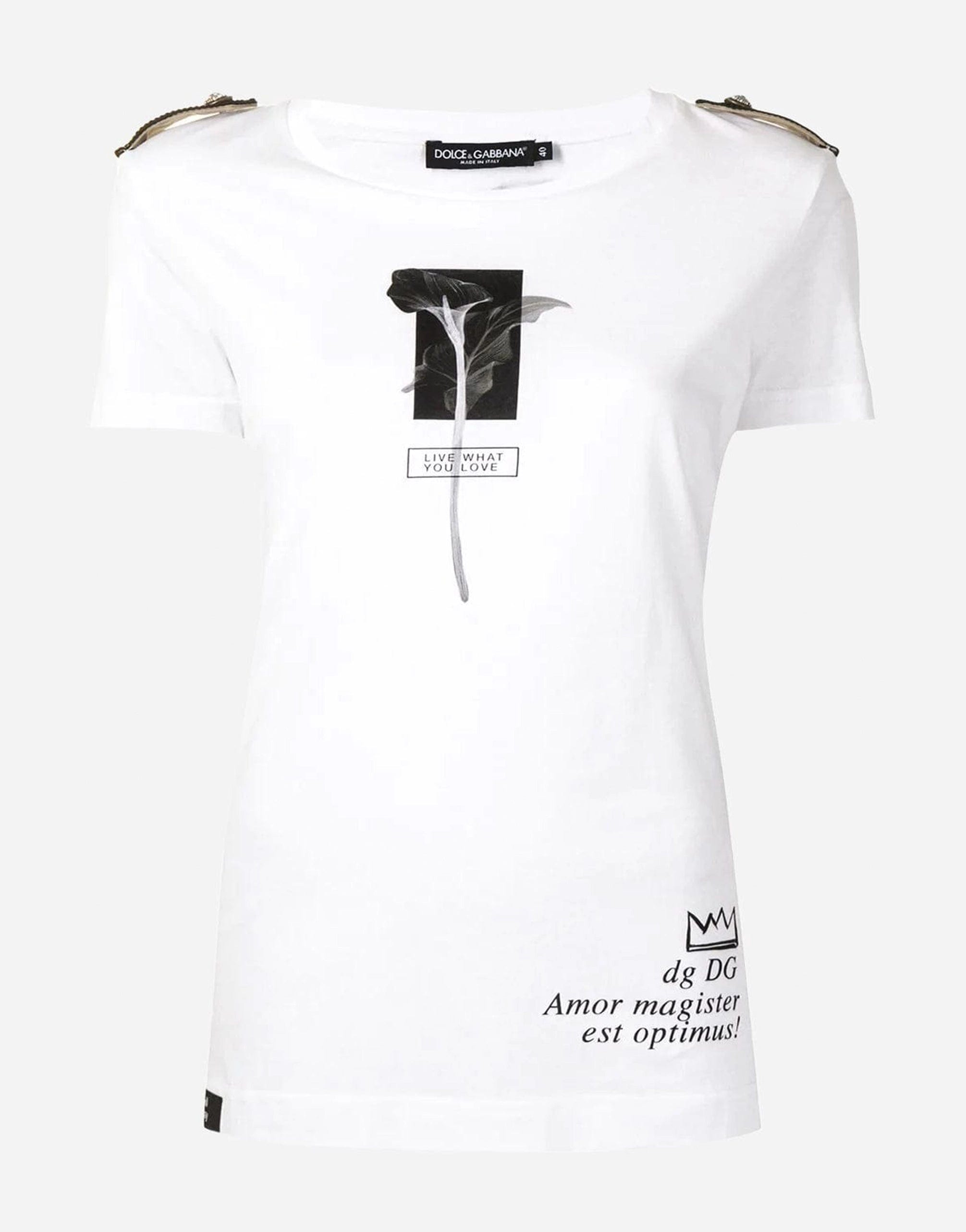 Dolce & Gabbana Floral-Print Crewneck T-shirt