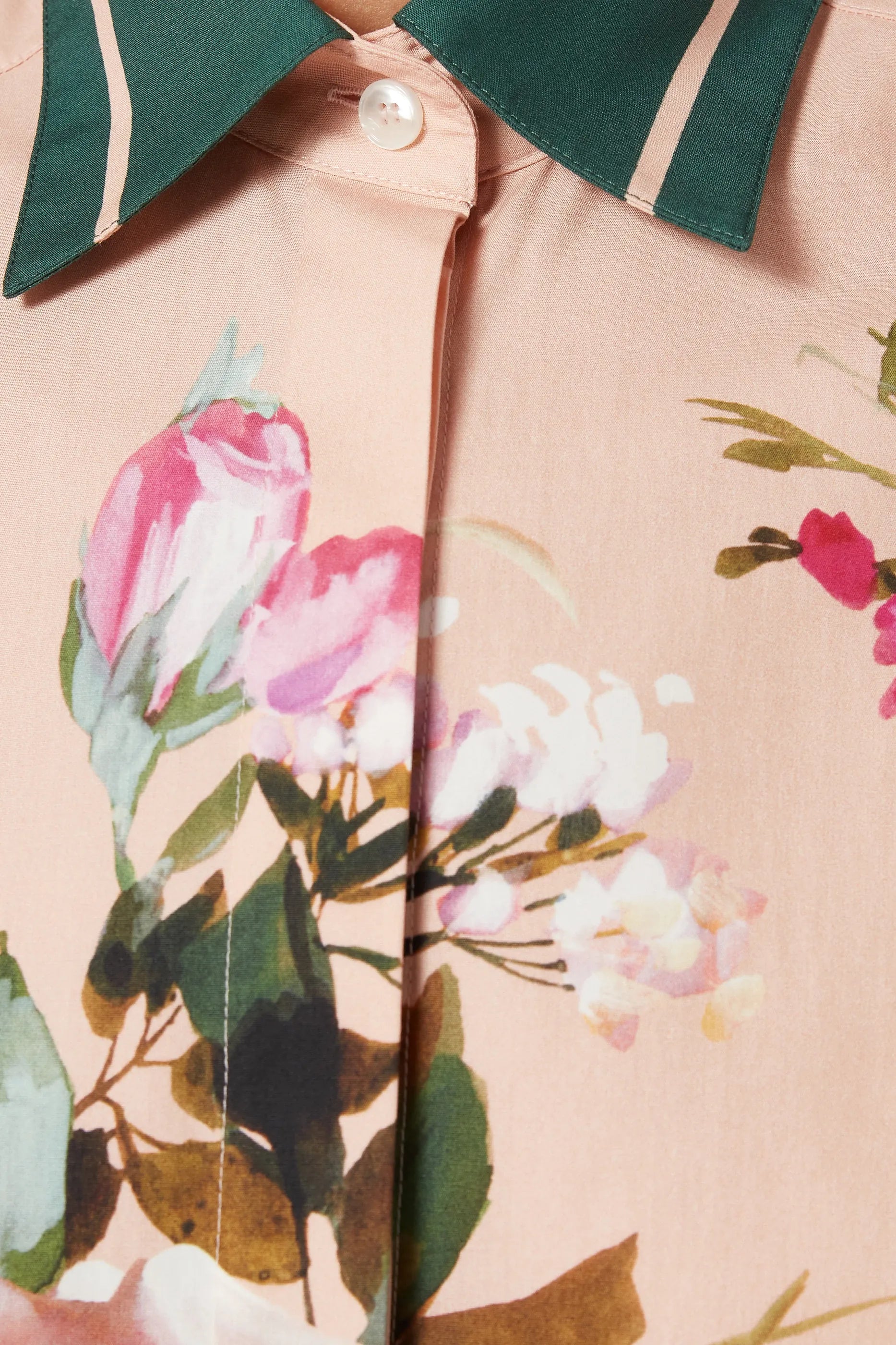 Dolce & Gabbana Floral-Print Double-Sleeves Cotton Poplin Shirt