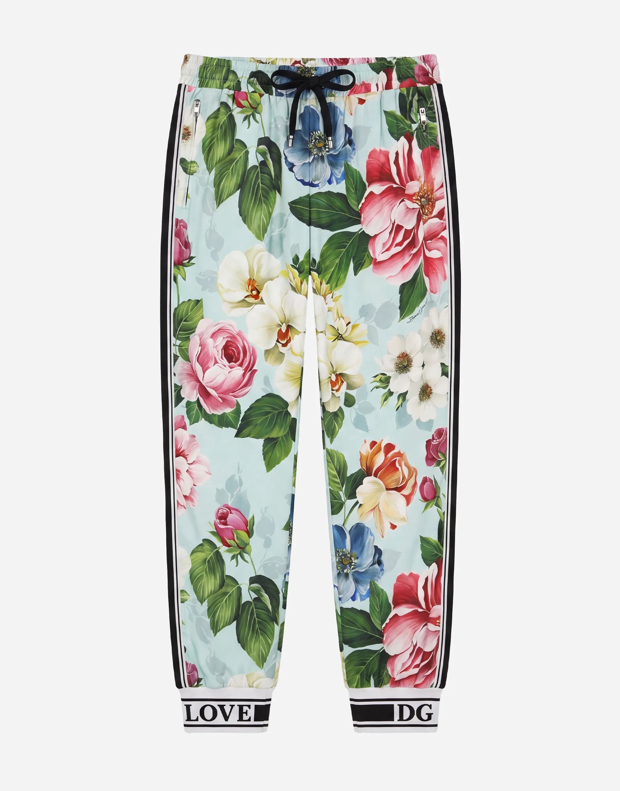 Dolce & Gabbana Floral Print Drawstring Jogger Pants