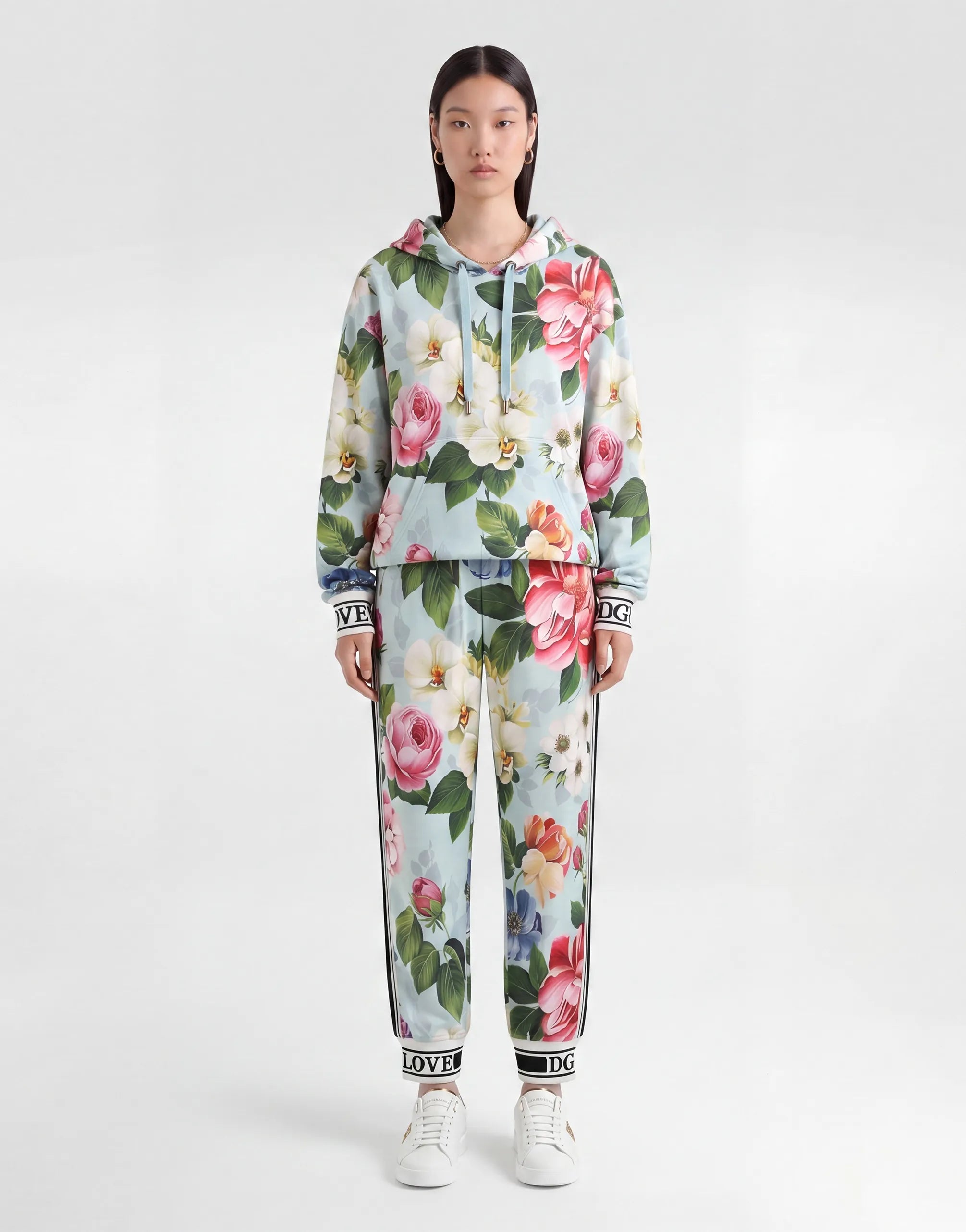 Floral Print Drawstring Jogger Pants - alternate view