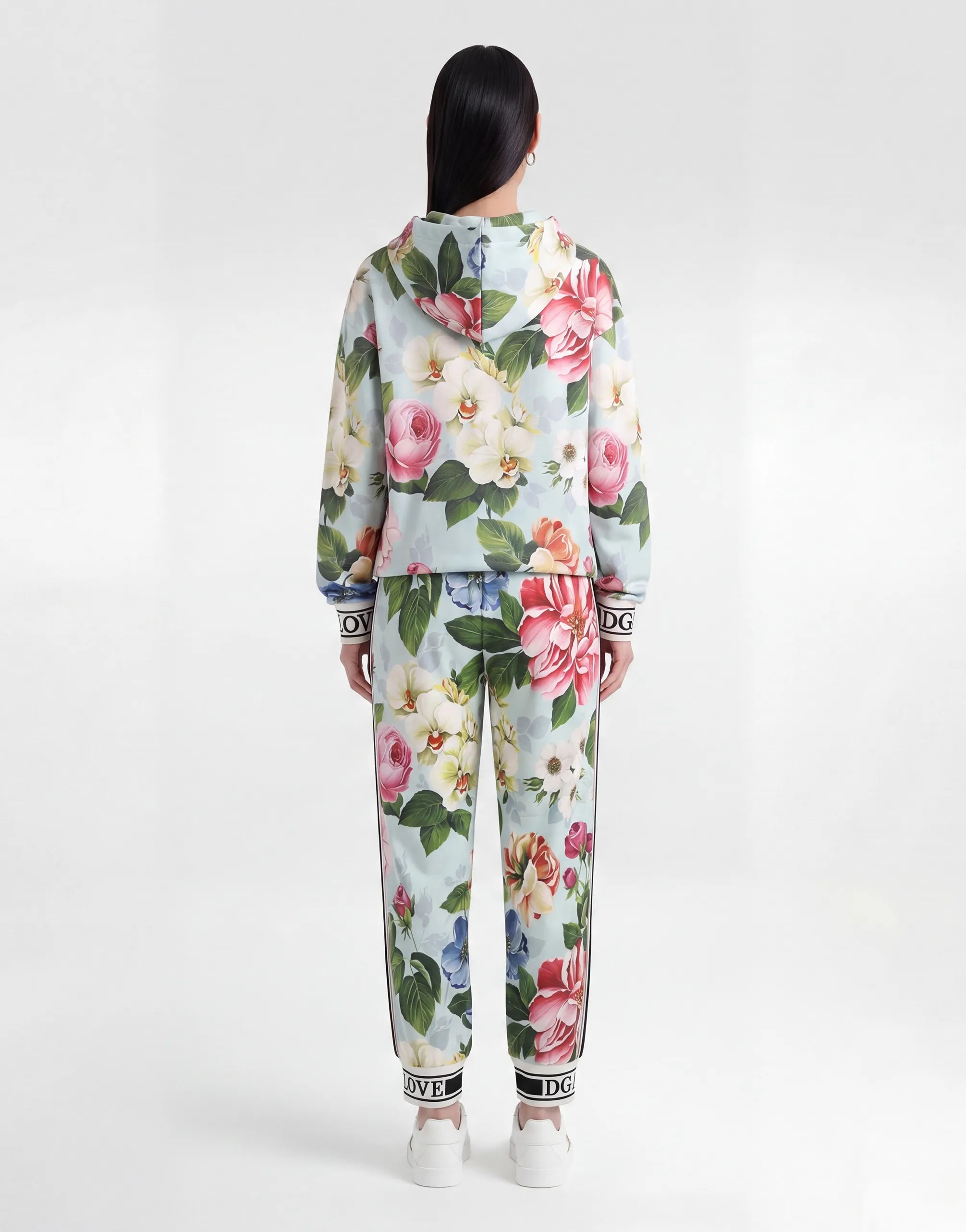 Dolce & Gabbana Floral Print Drawstring Jogger Pants