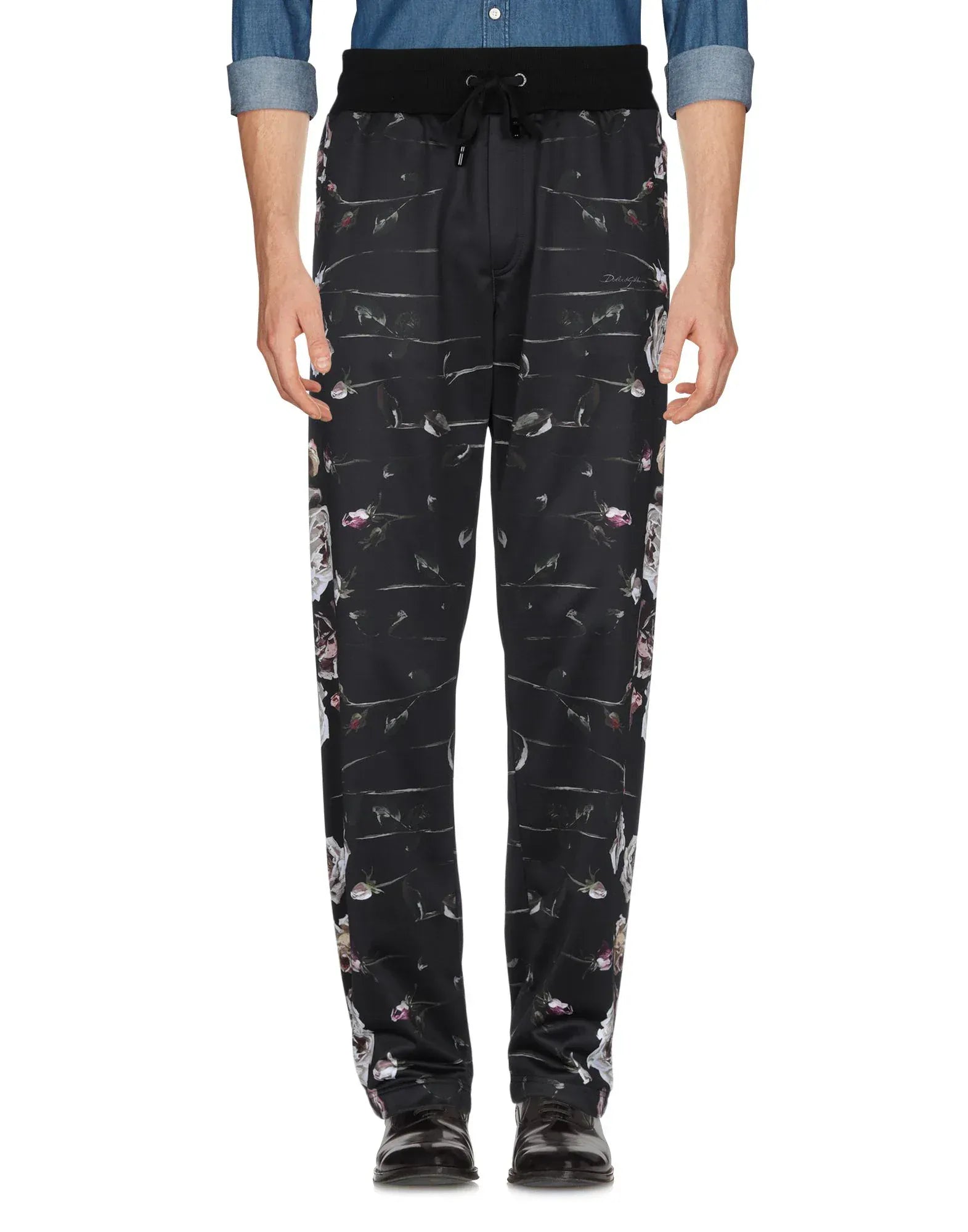 Floral Print Drawstring Trousers - alternate view