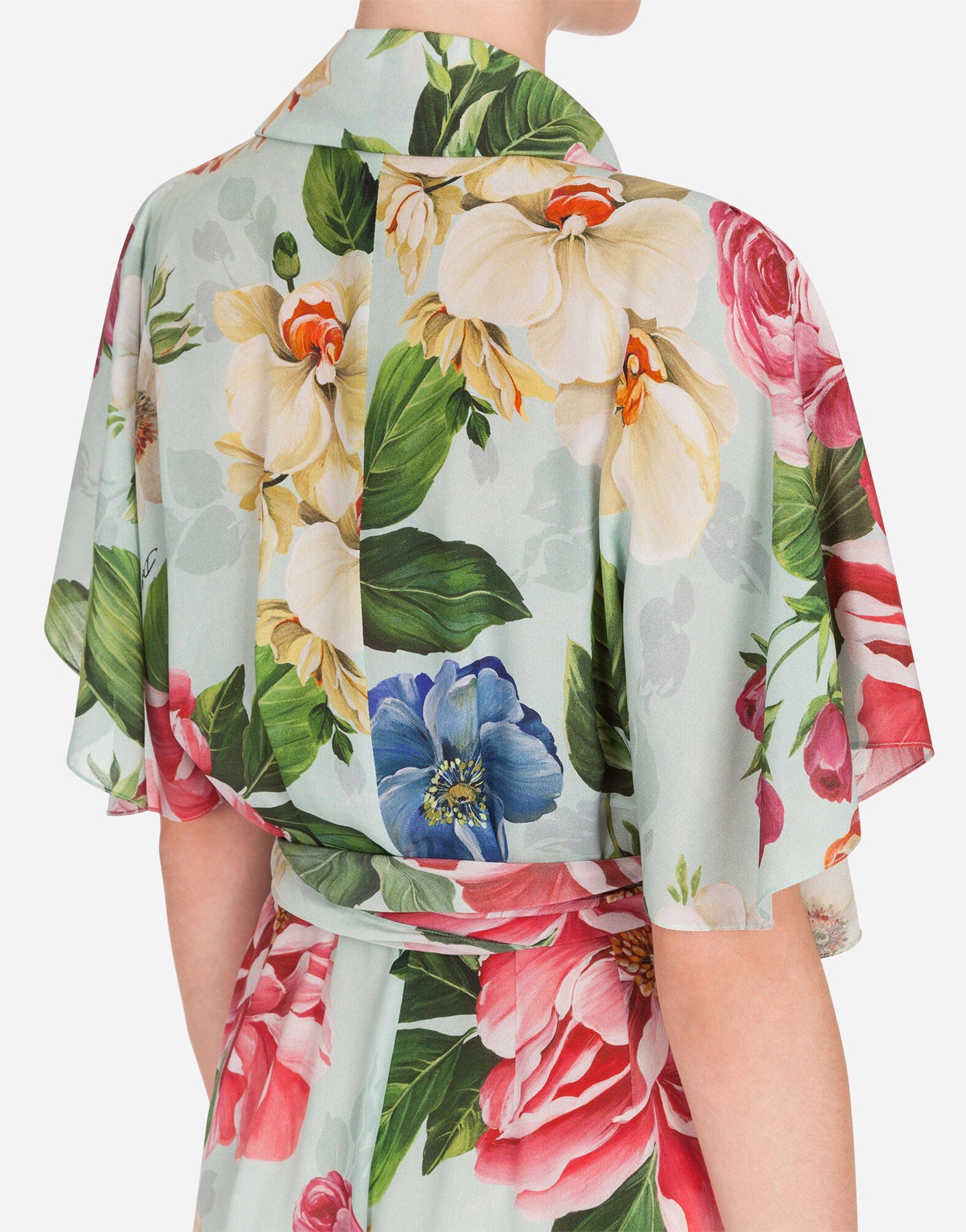 Dolce & Gabbana Floral Print Jumpsuit In Crêpe De Chine