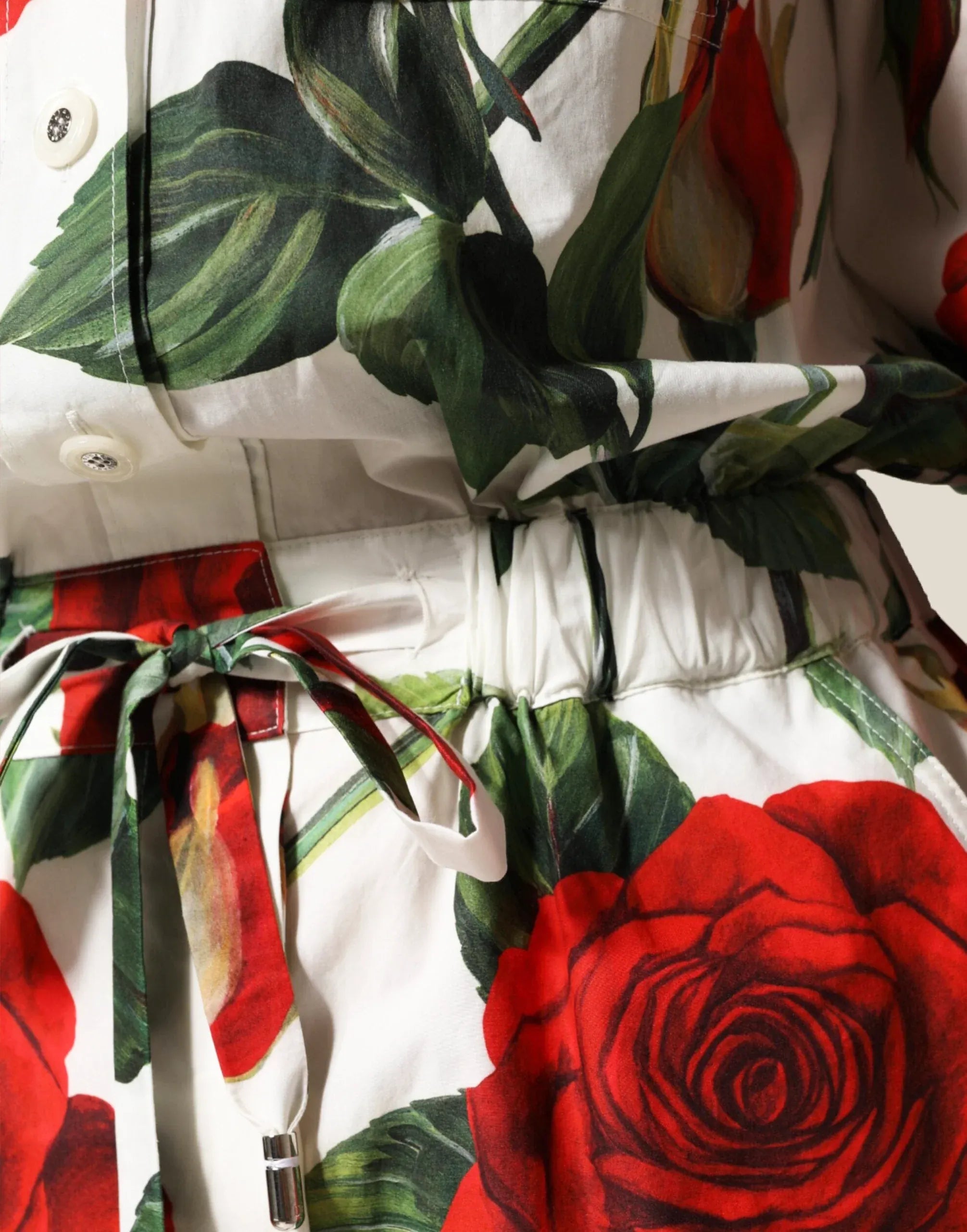 Dolce & Gabbana Floral Print Long-Sleeve Jumpsuit
