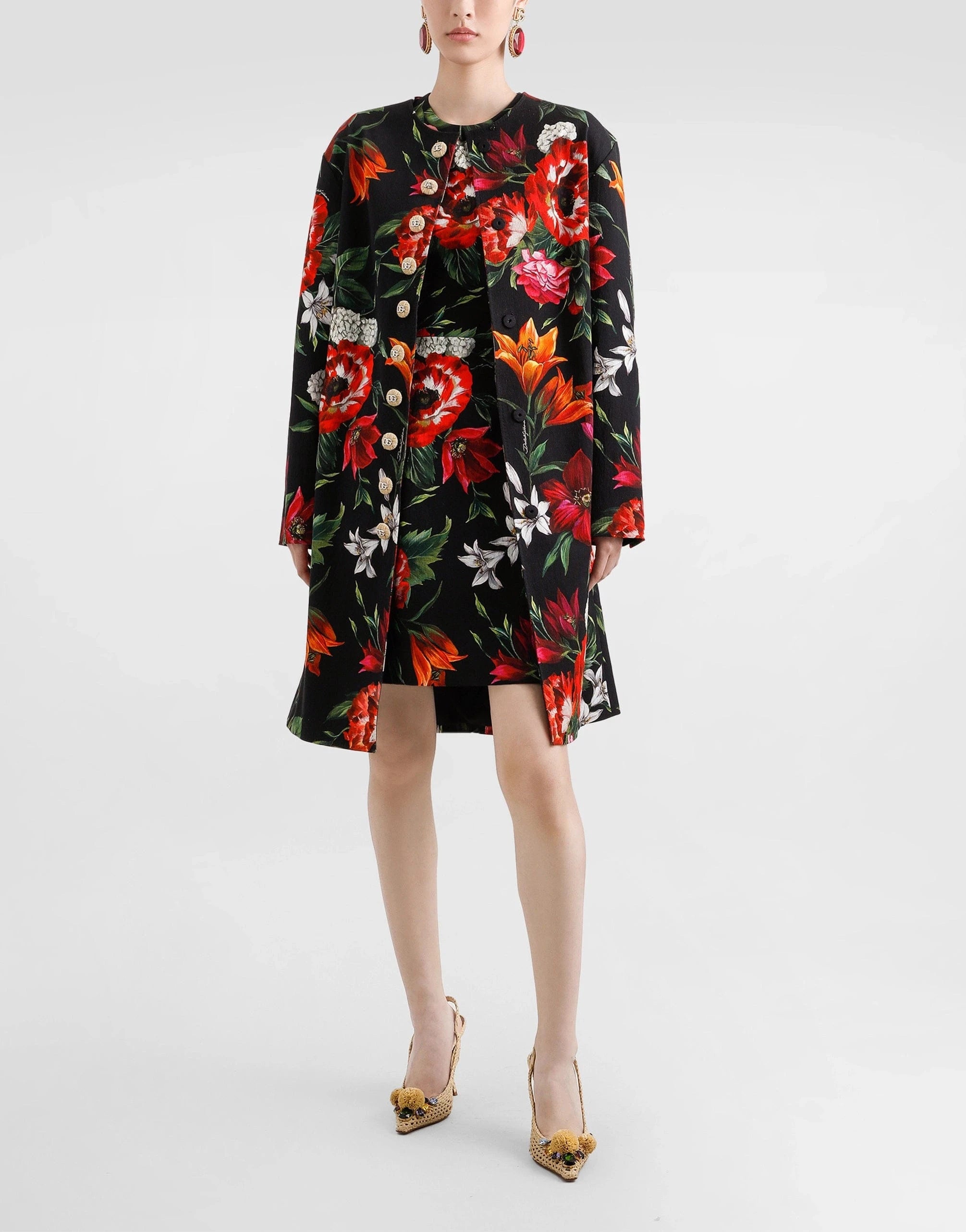 Dolce & Gabbana Floral-Print Mini Dress