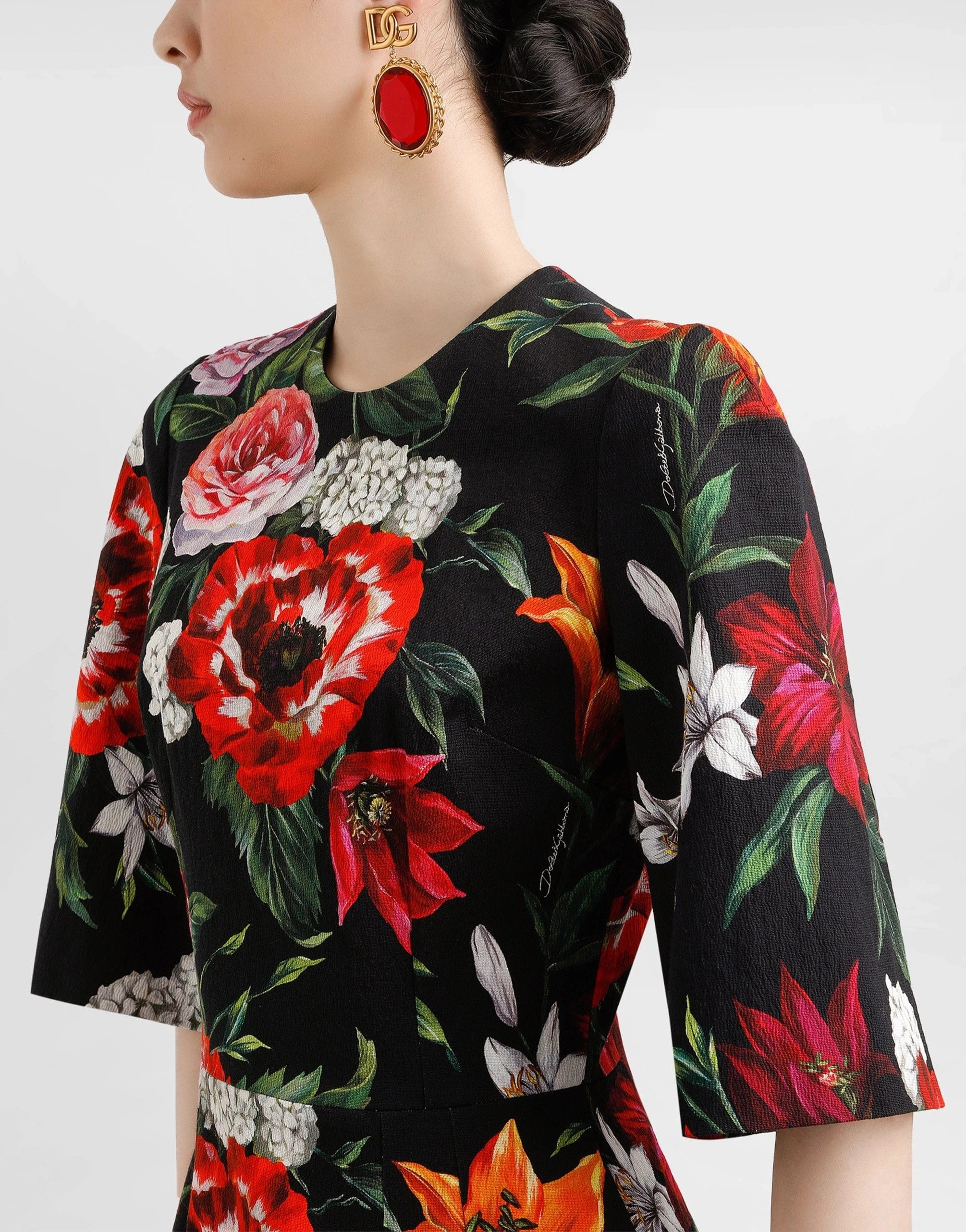 Dolce & Gabbana Floral-Print Mini Dress