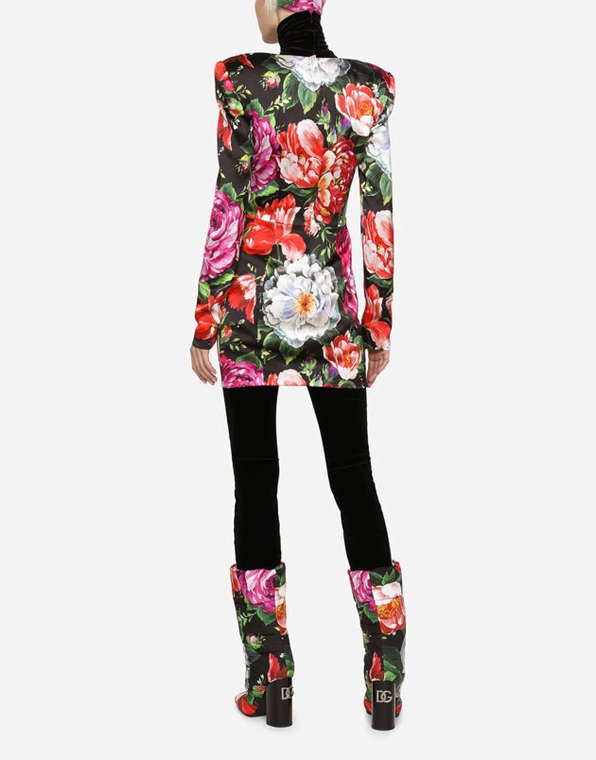 Dolce & Gabbana Floral Print Satin Minidress