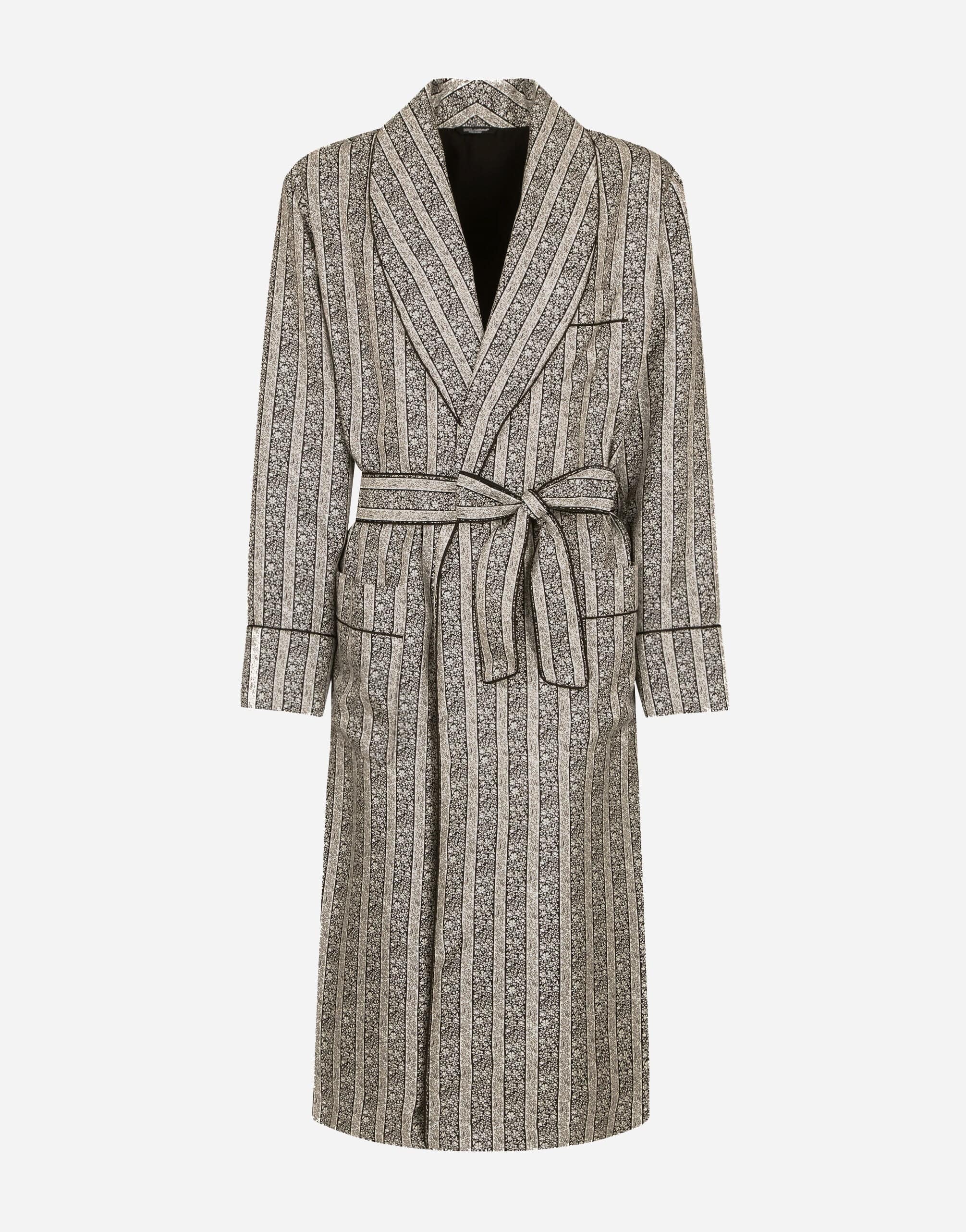 Dolce & Gabbana Floral-Print Silk Robe